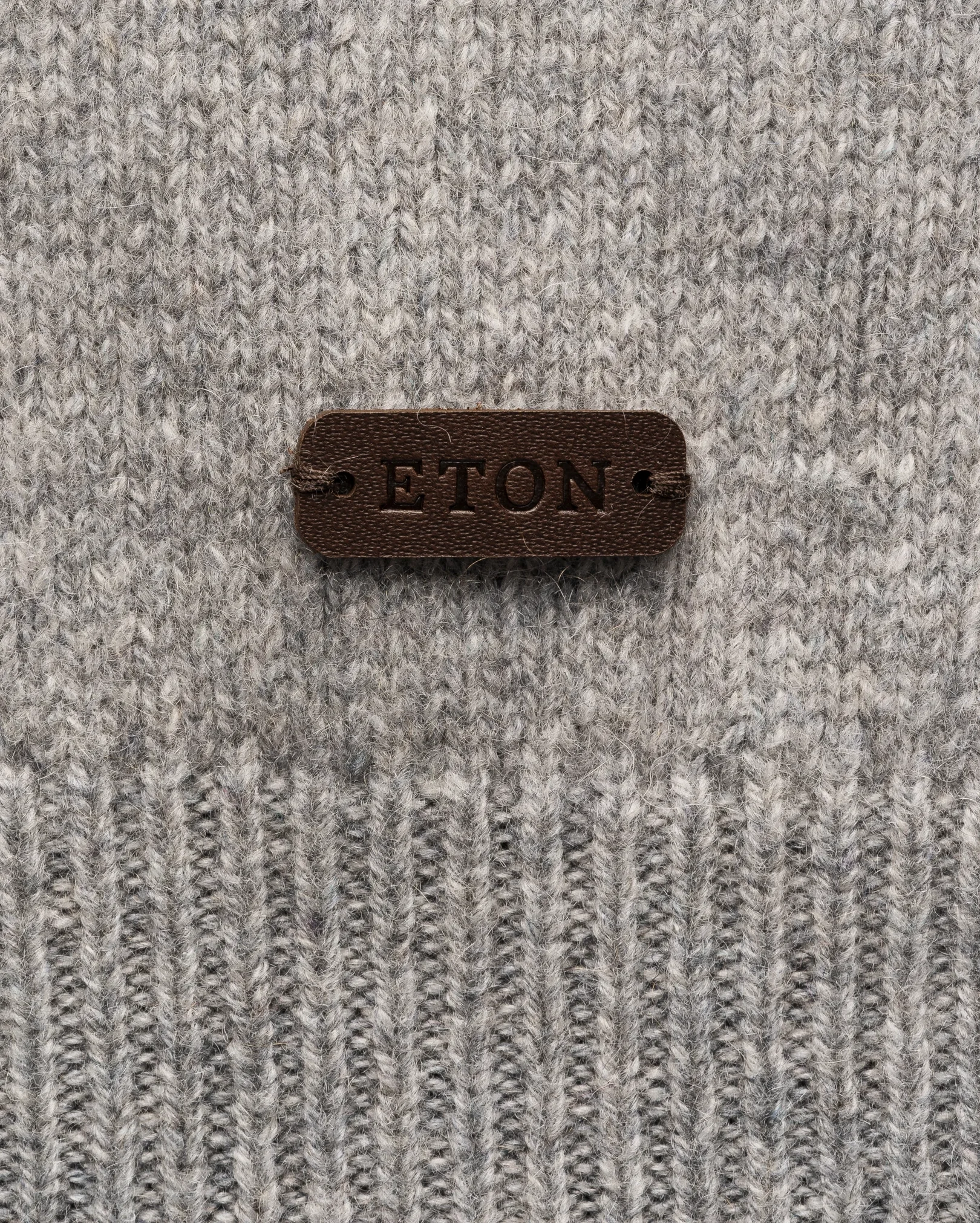 Eton - light grey cashmere knit crew neck