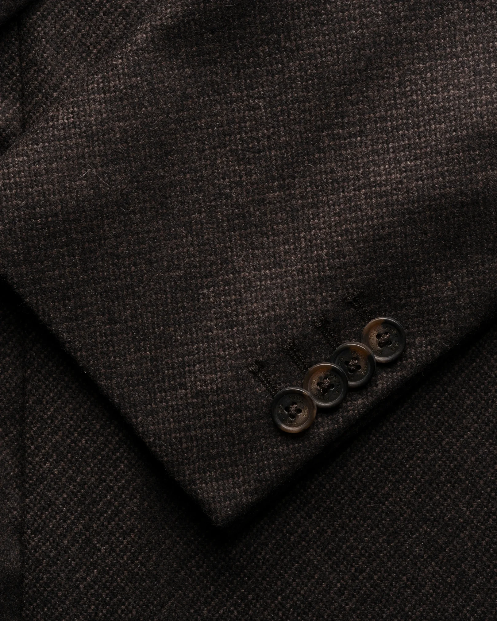 Eton - dark brown wool cashmere soft jacket