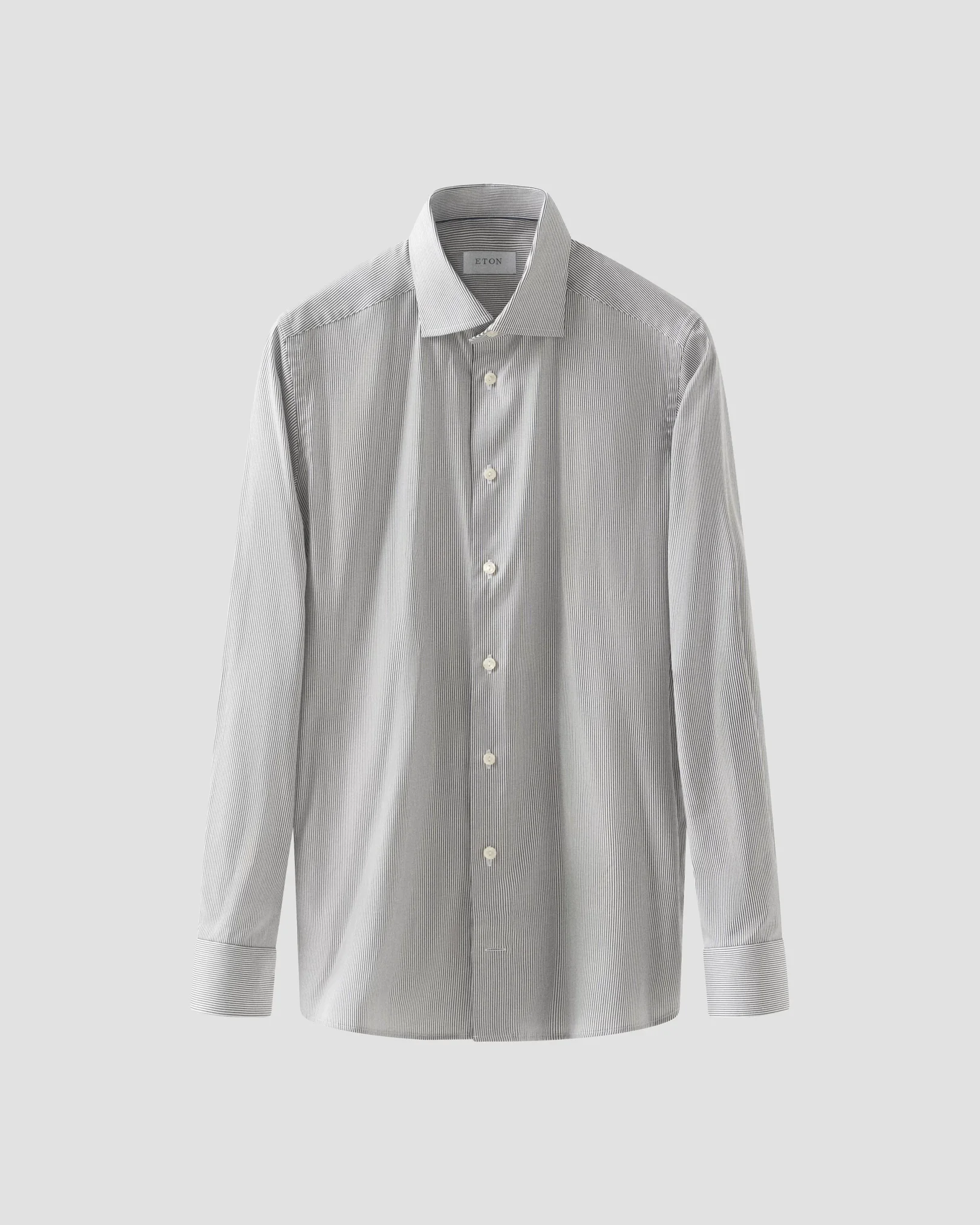 Eton - Navy Striped Cotton & TENCEL™ Lyocell Shirt