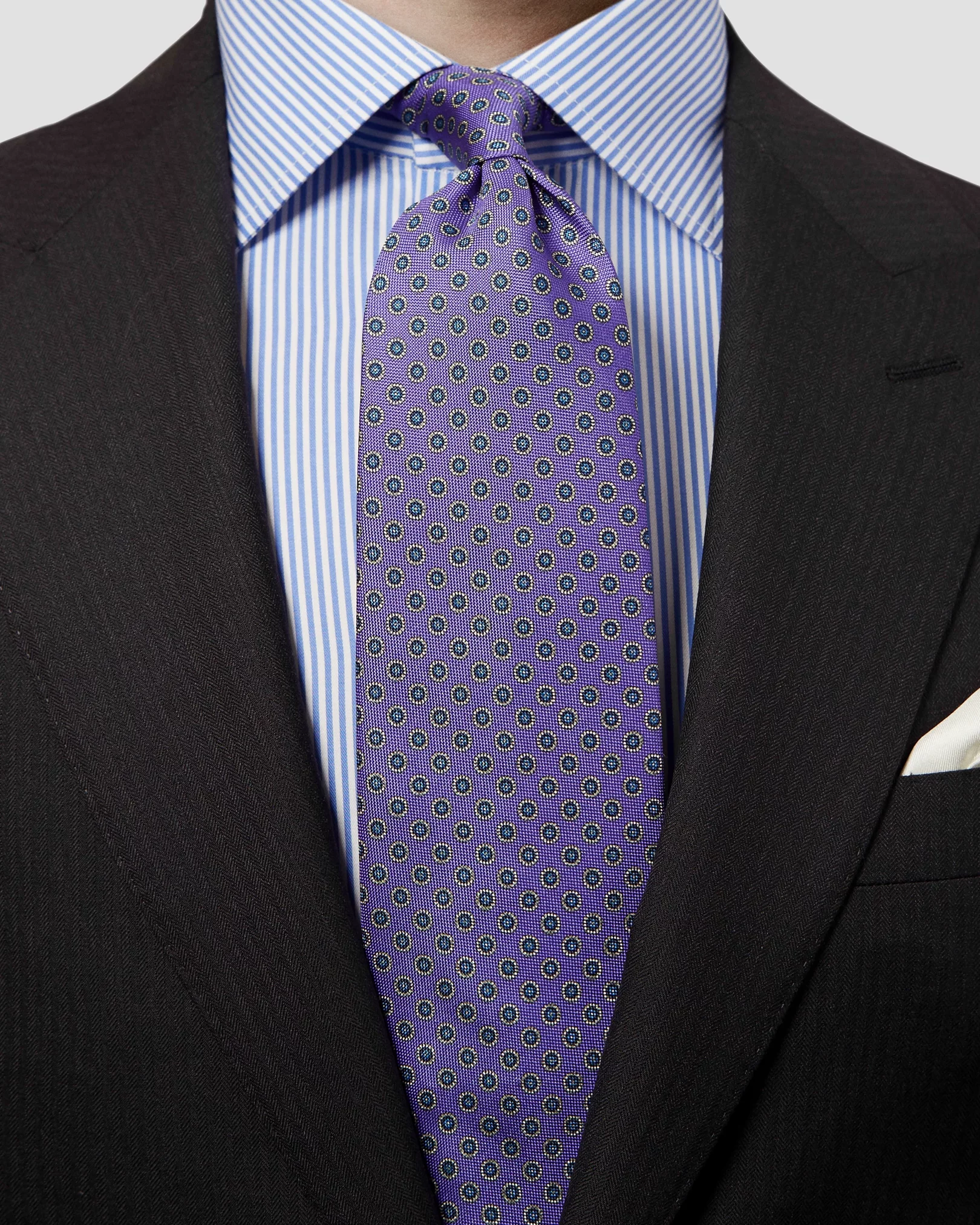 Eton - dark purple geometric tie
