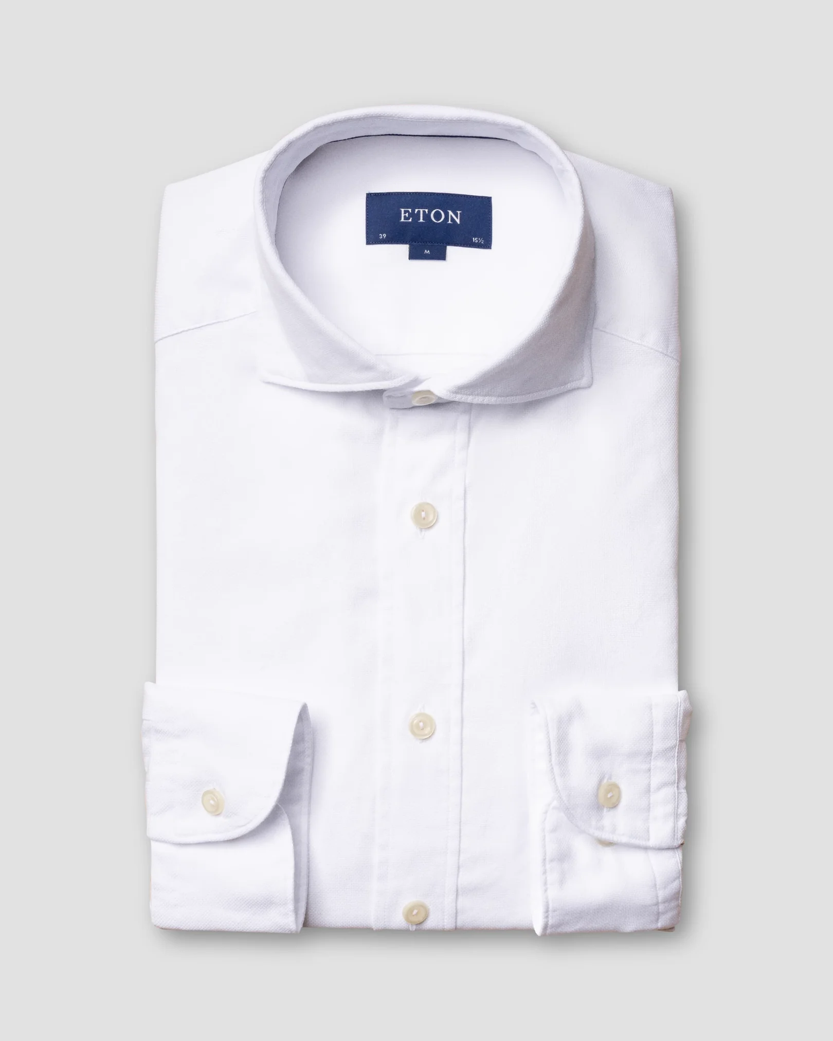 Eton - white oxford shirt wide spread