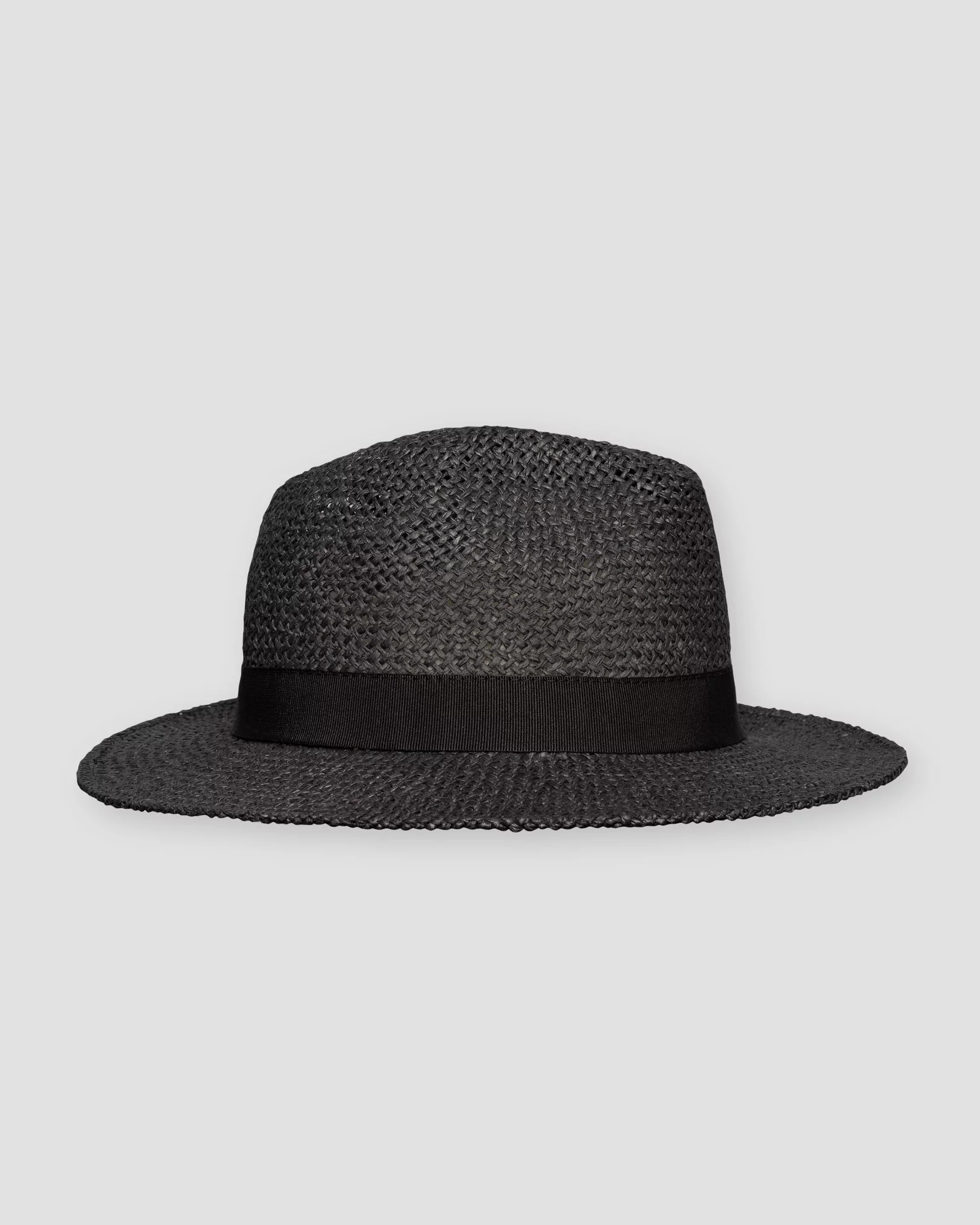 Eton - black paper straw hat