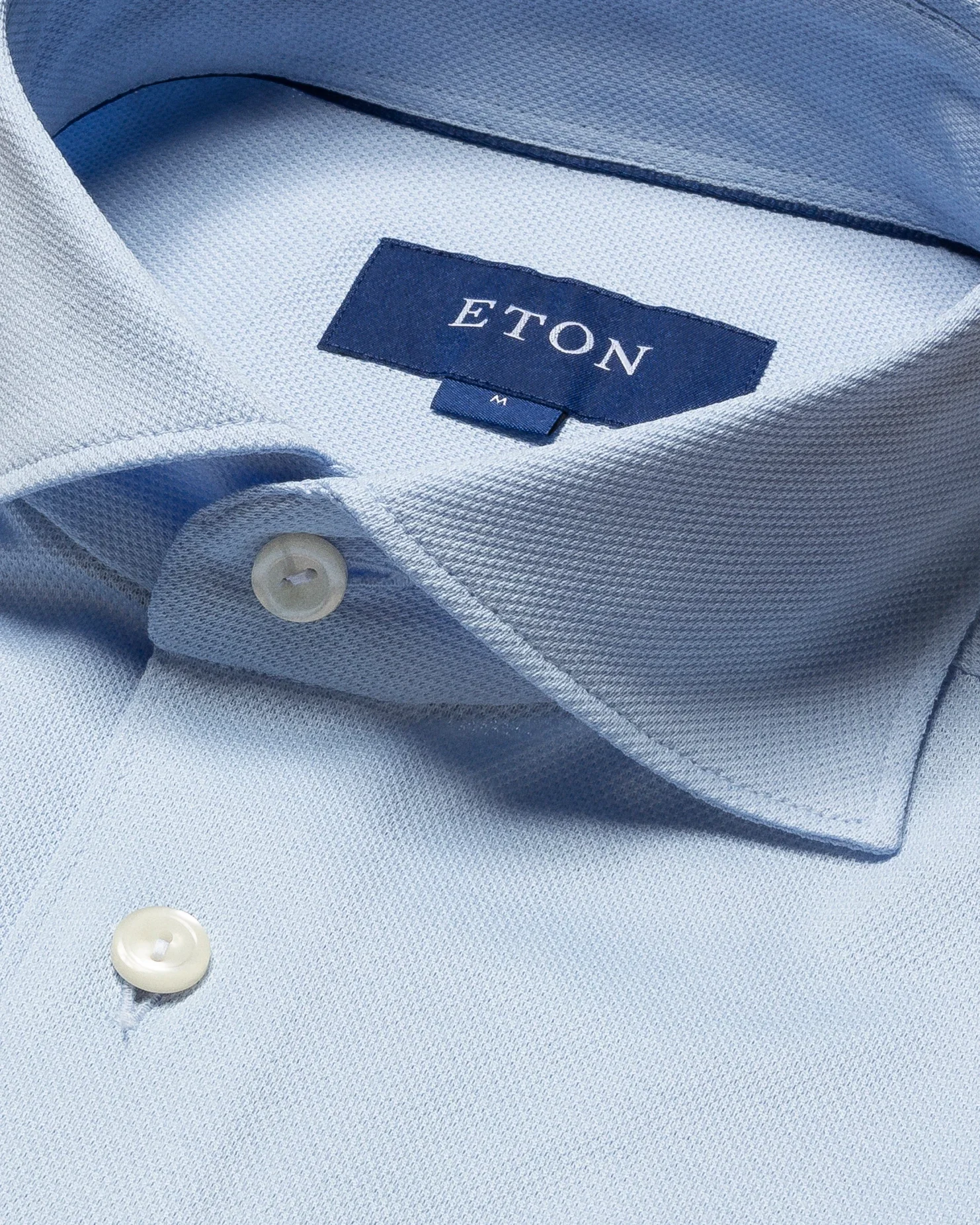 Eton - light blue pique shirt