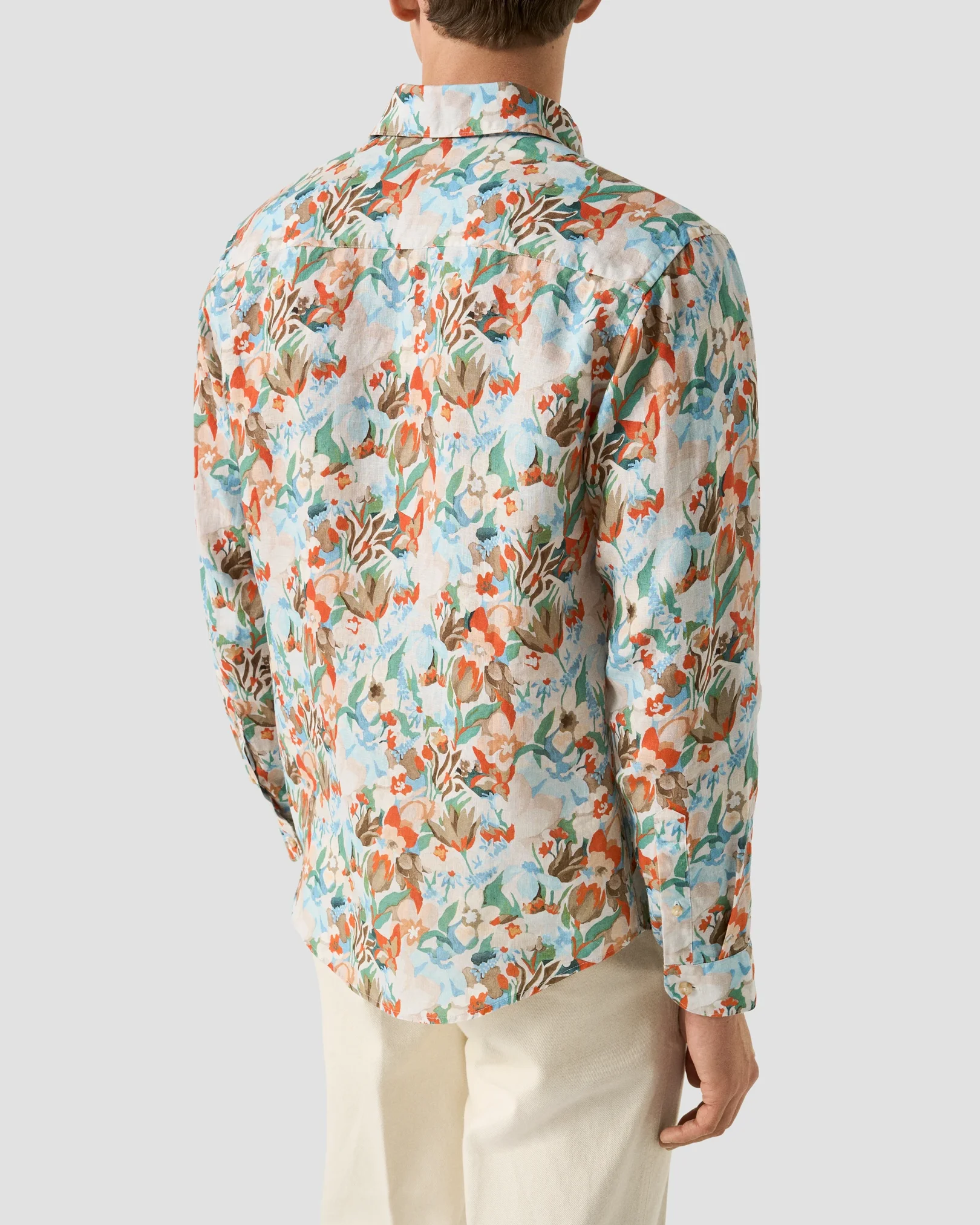 Eton - floral linen print shirt