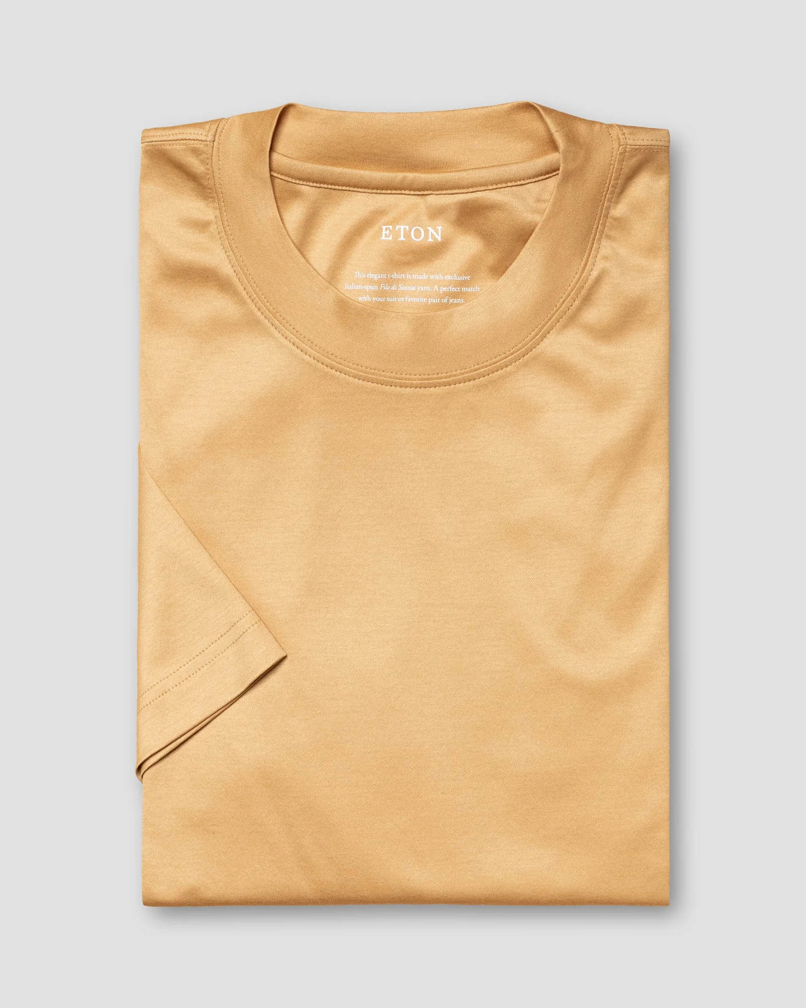 Eton - beige jersey t shirt short sleeve boxfit t shirt
