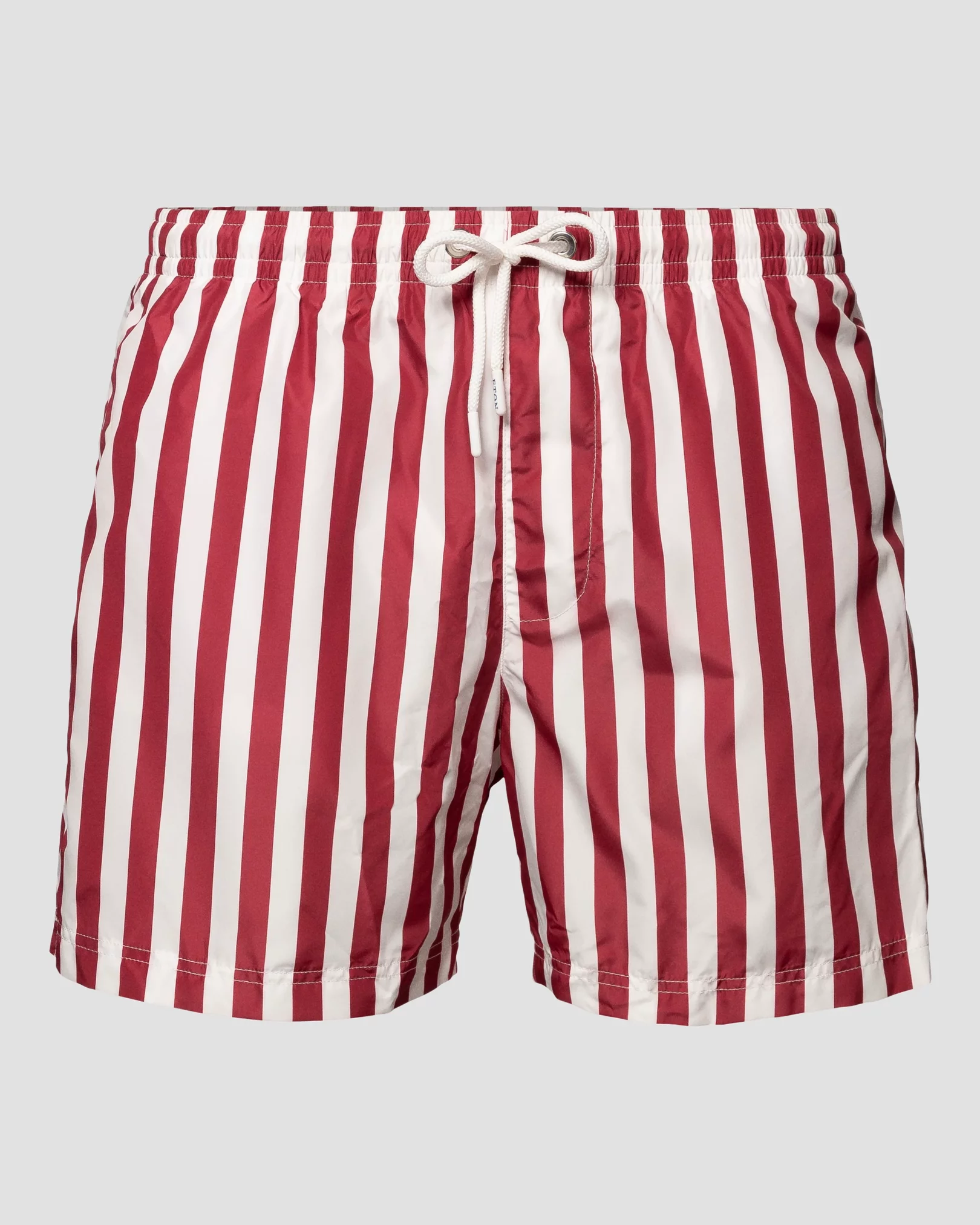 Eton - bengal stripe red swim trunks