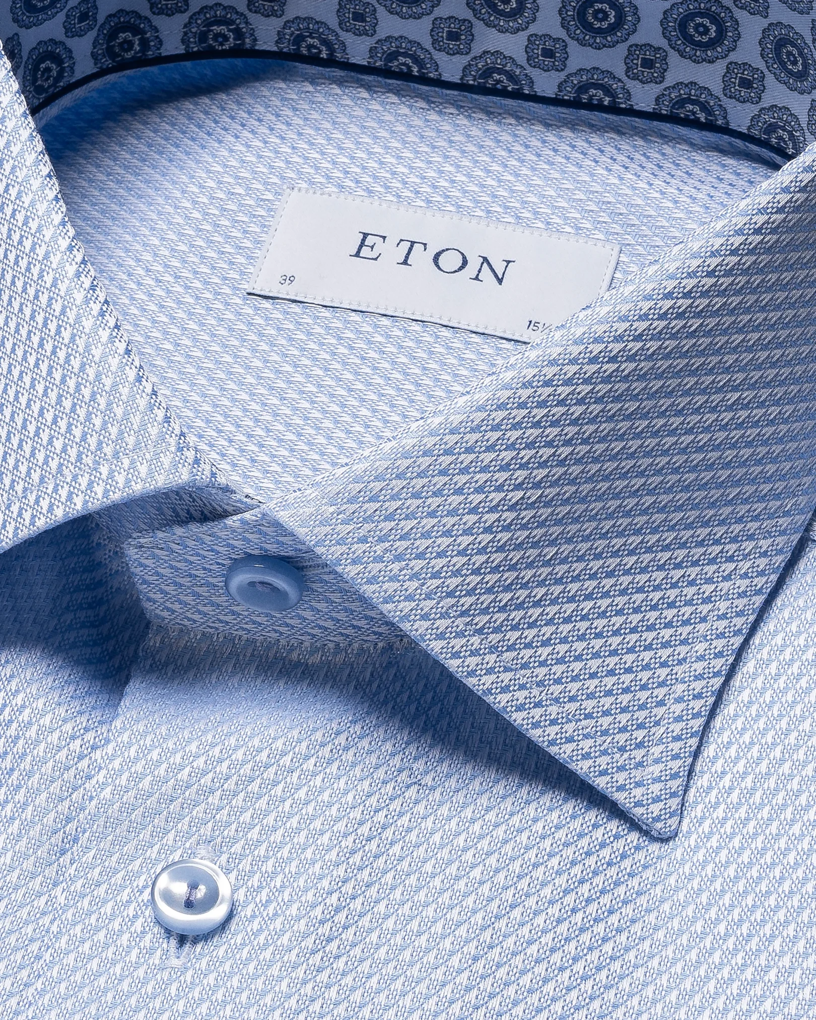 Eton - rolay light blue dobby