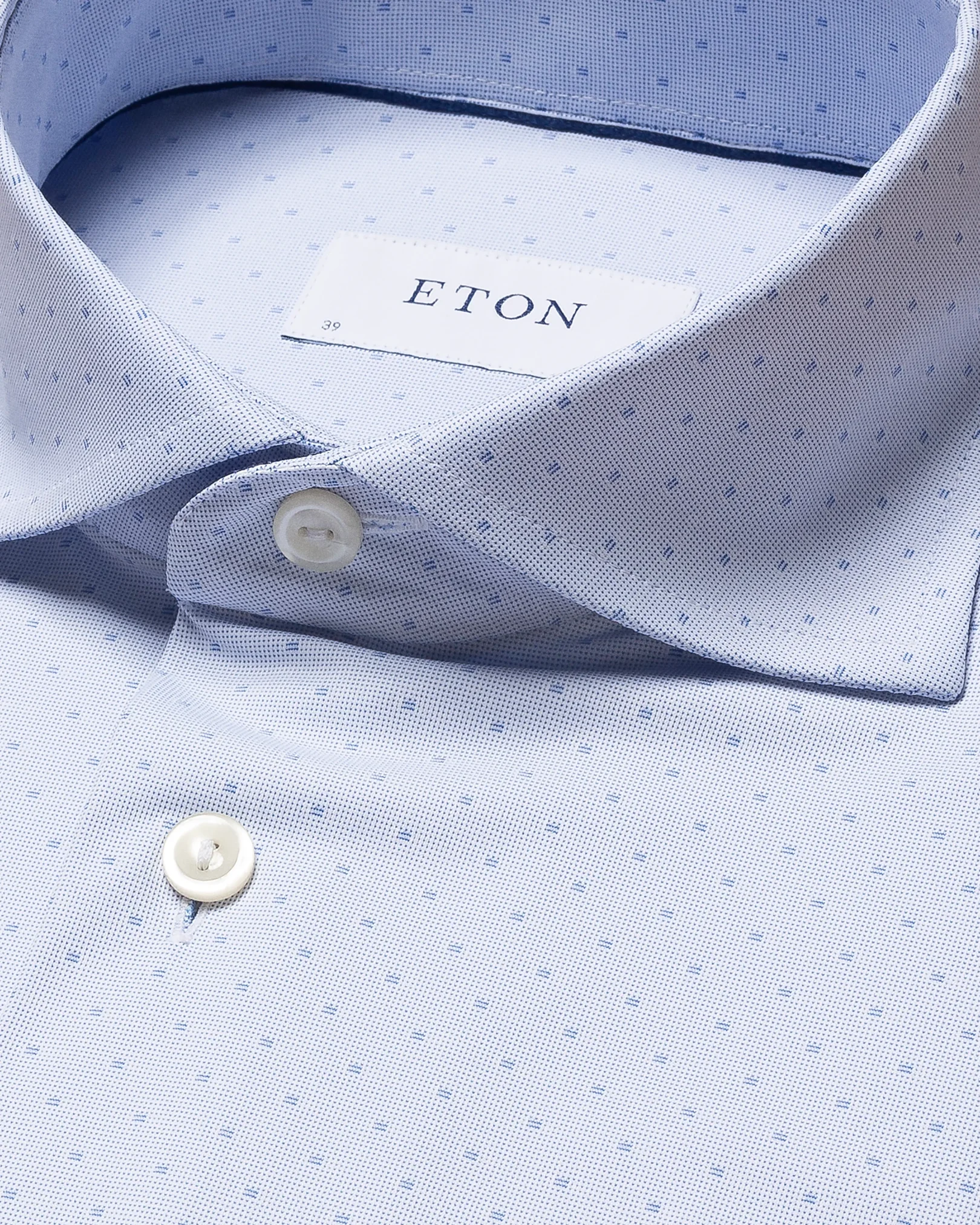 Eton - light blue wide spread four way shirt