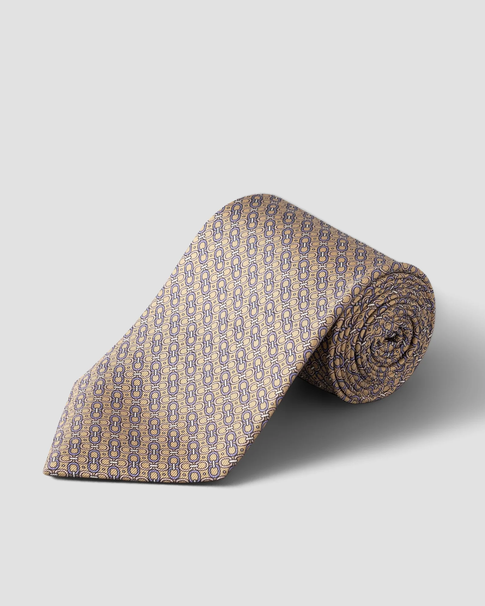 Geometric Print Silk Tie