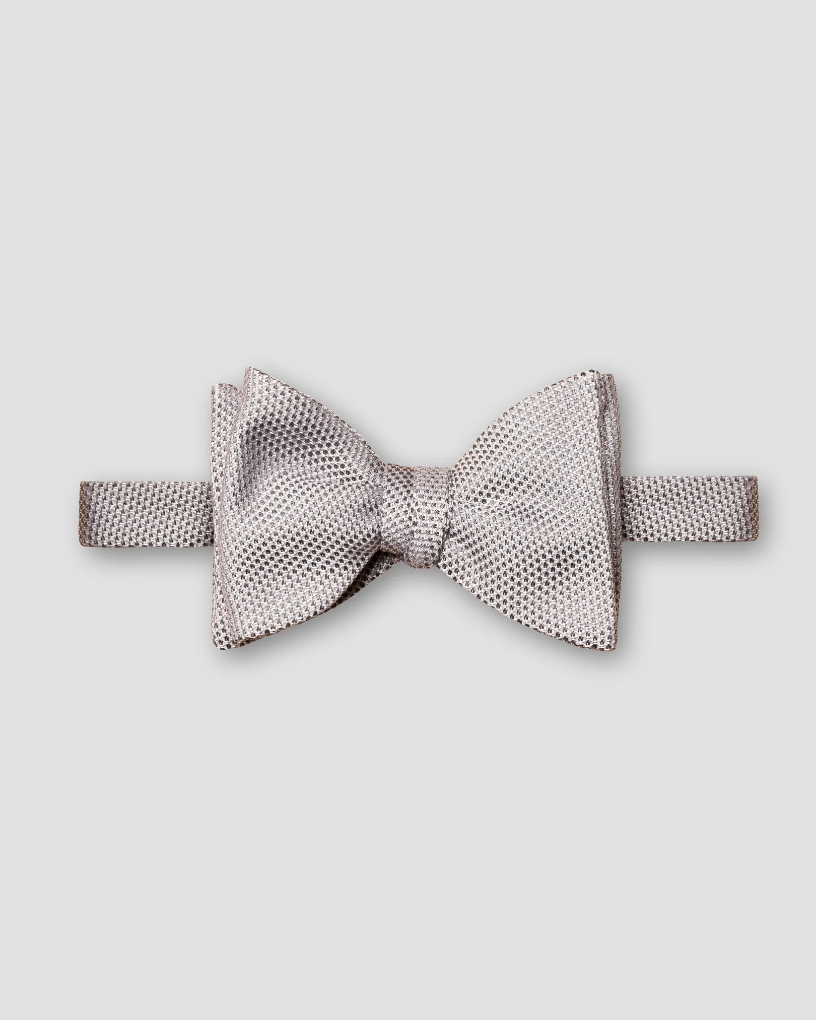 Eton - dark grey grenadine bow tie ready tied
