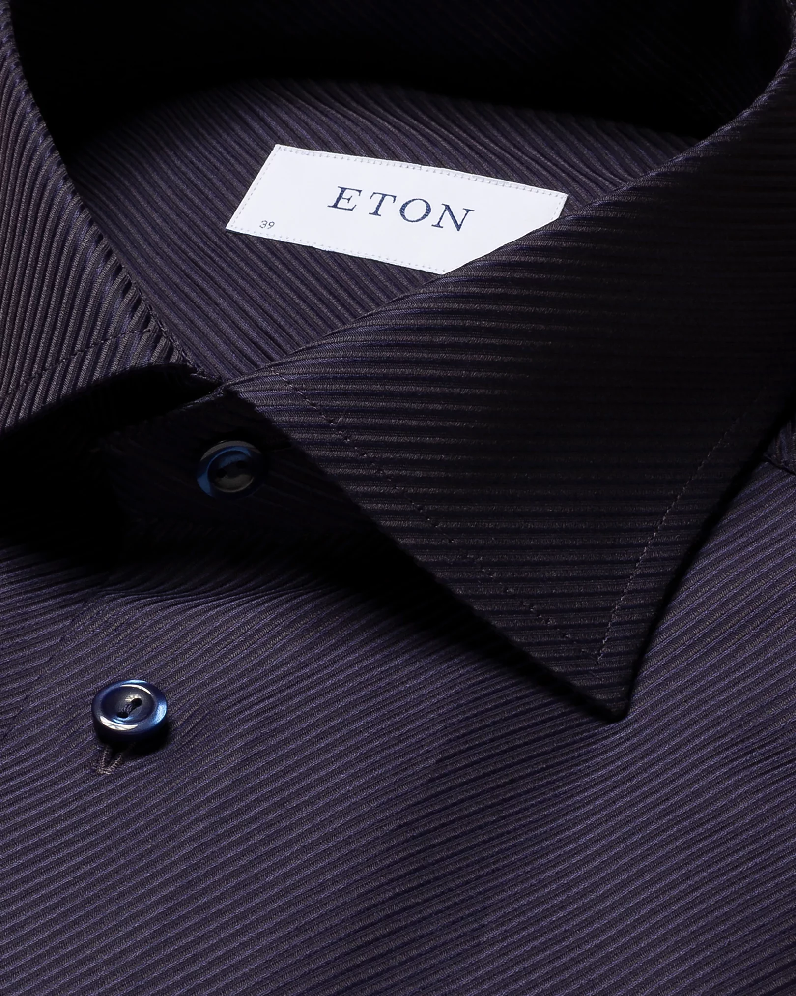 Eton - navy blue textured twill