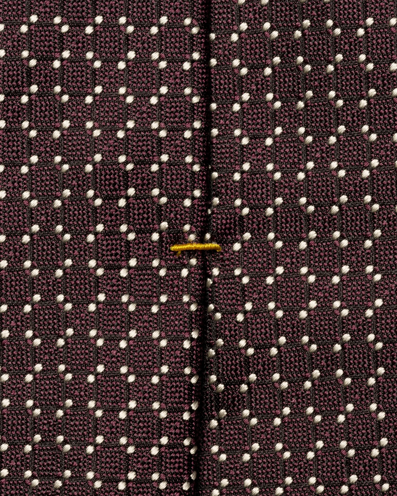 Eton - dark red micro dot woven silk tie