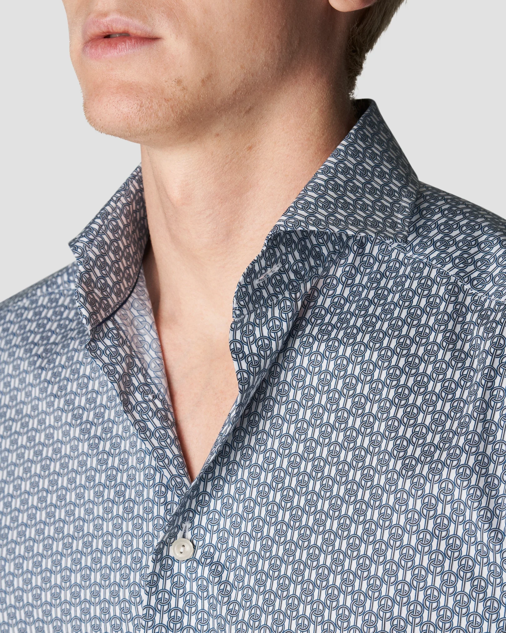 Eton - dark blue fine twill shirt