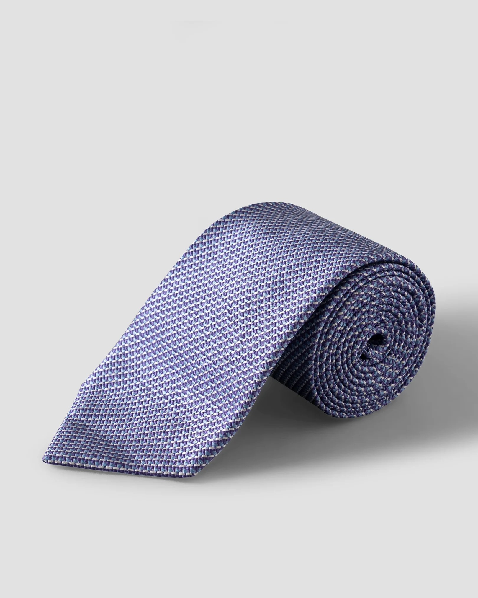 Eton - mid purple micro woven cotton silk tie