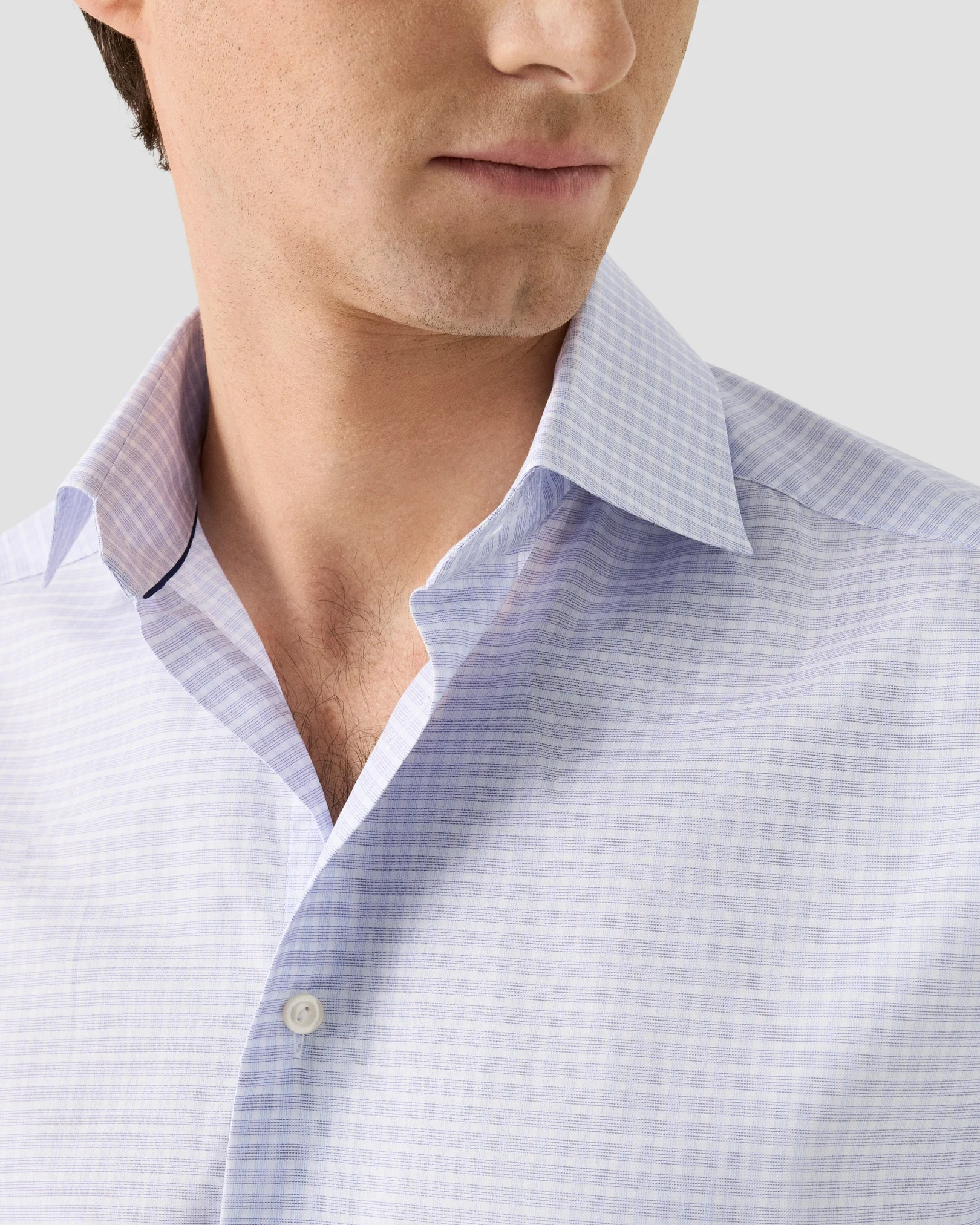 Eton - check fine twill shirt