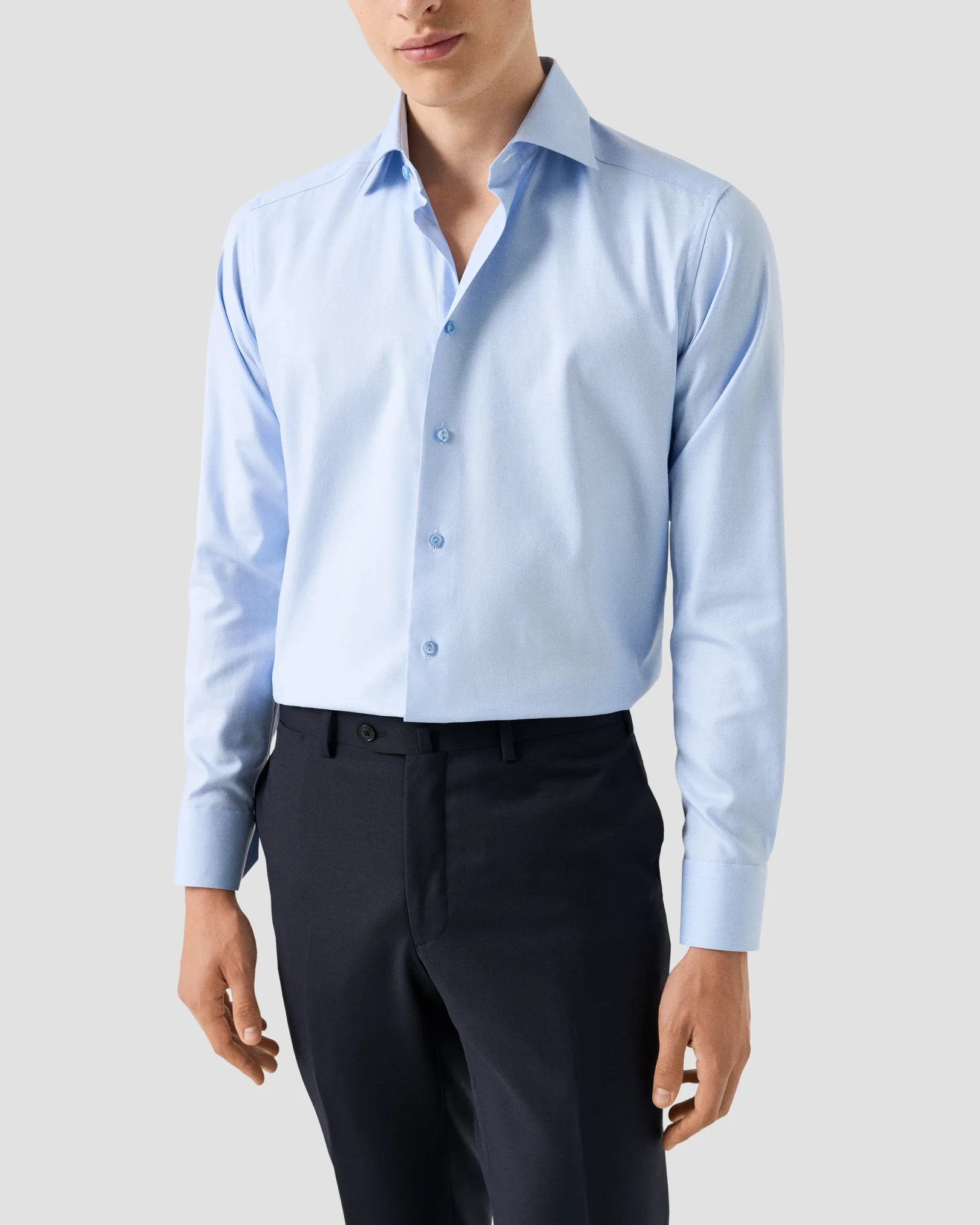 Eton - semi solid twill shirt 265