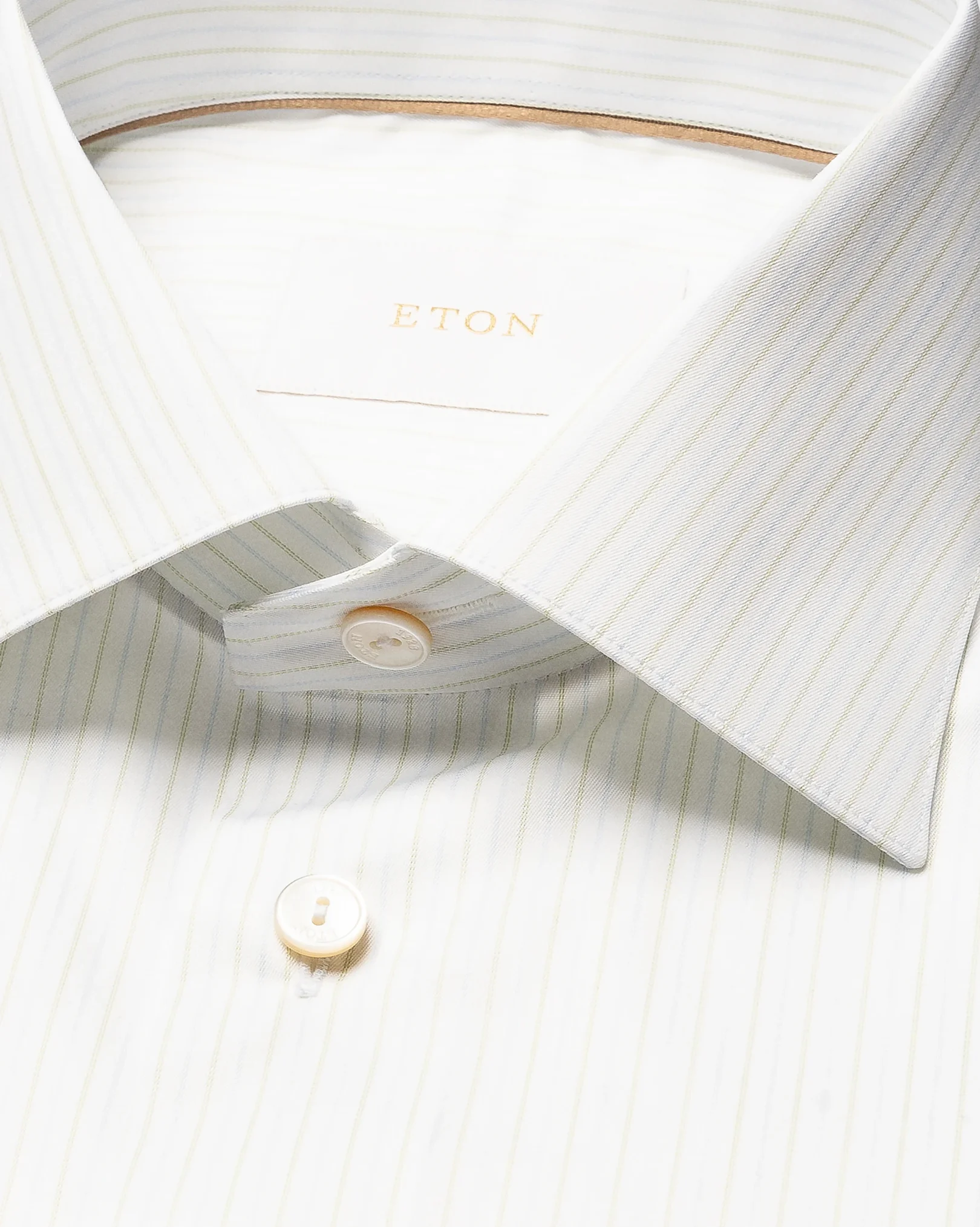 Eton - light green striped supima 120 shirt