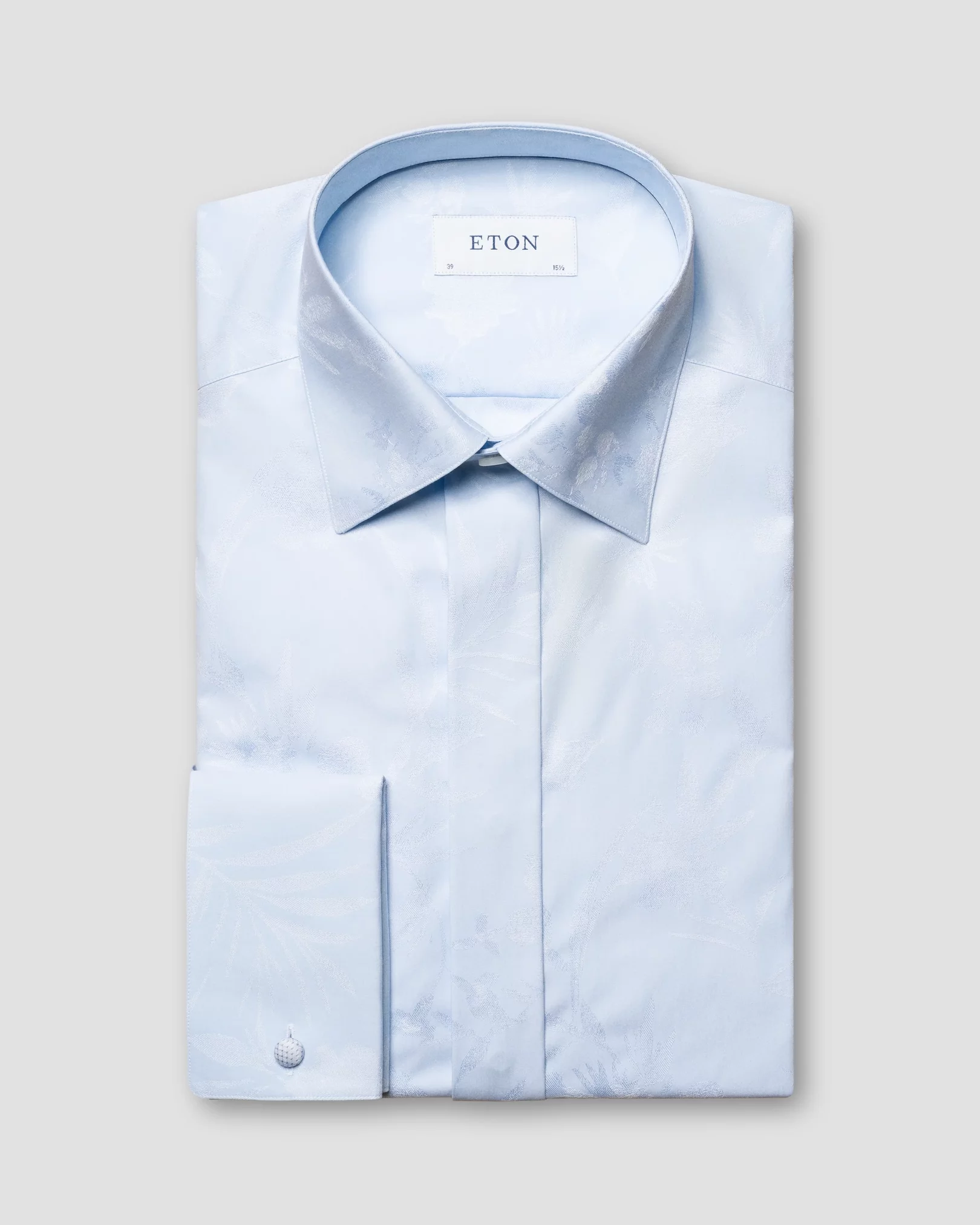 Eton - light blue evenin jacquard shirt