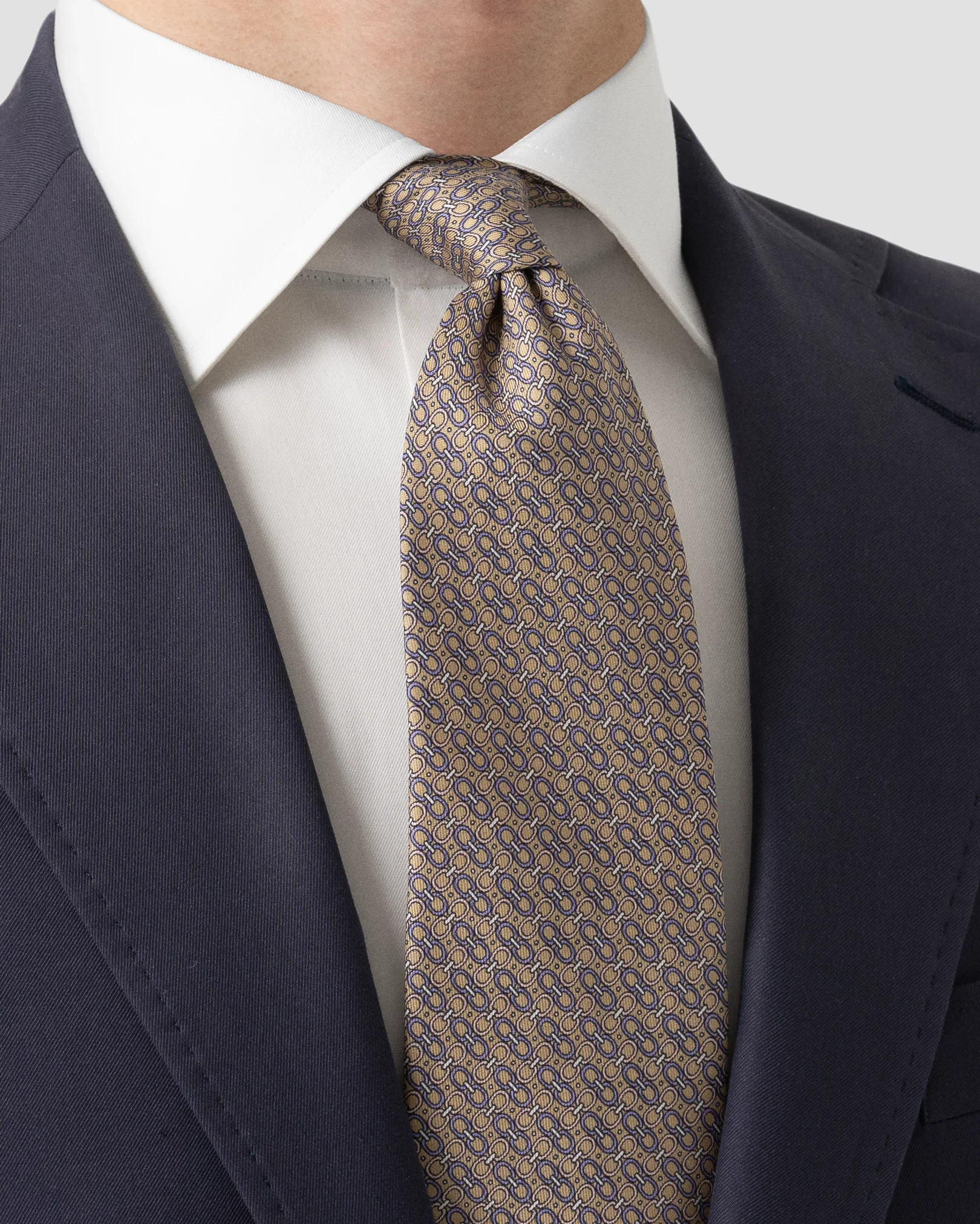 Eton - Geometric Print Silk Tie