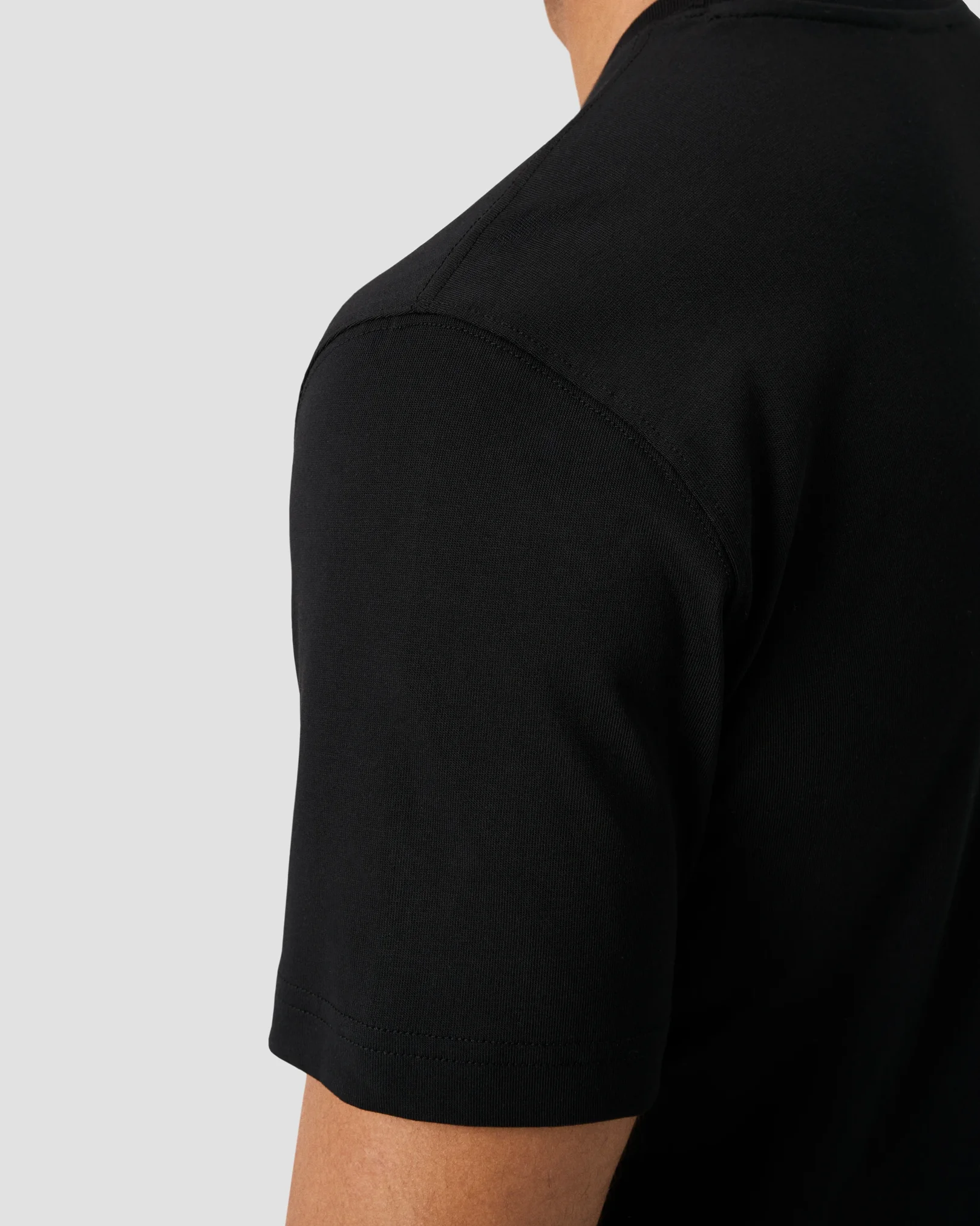 Eton - black cotton t shirt