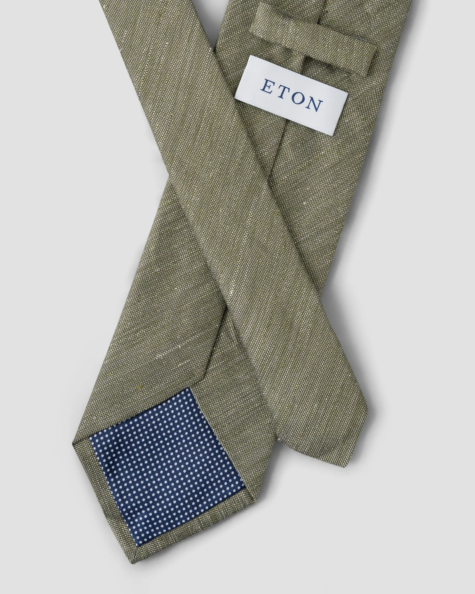 Green Silk Linen Tie