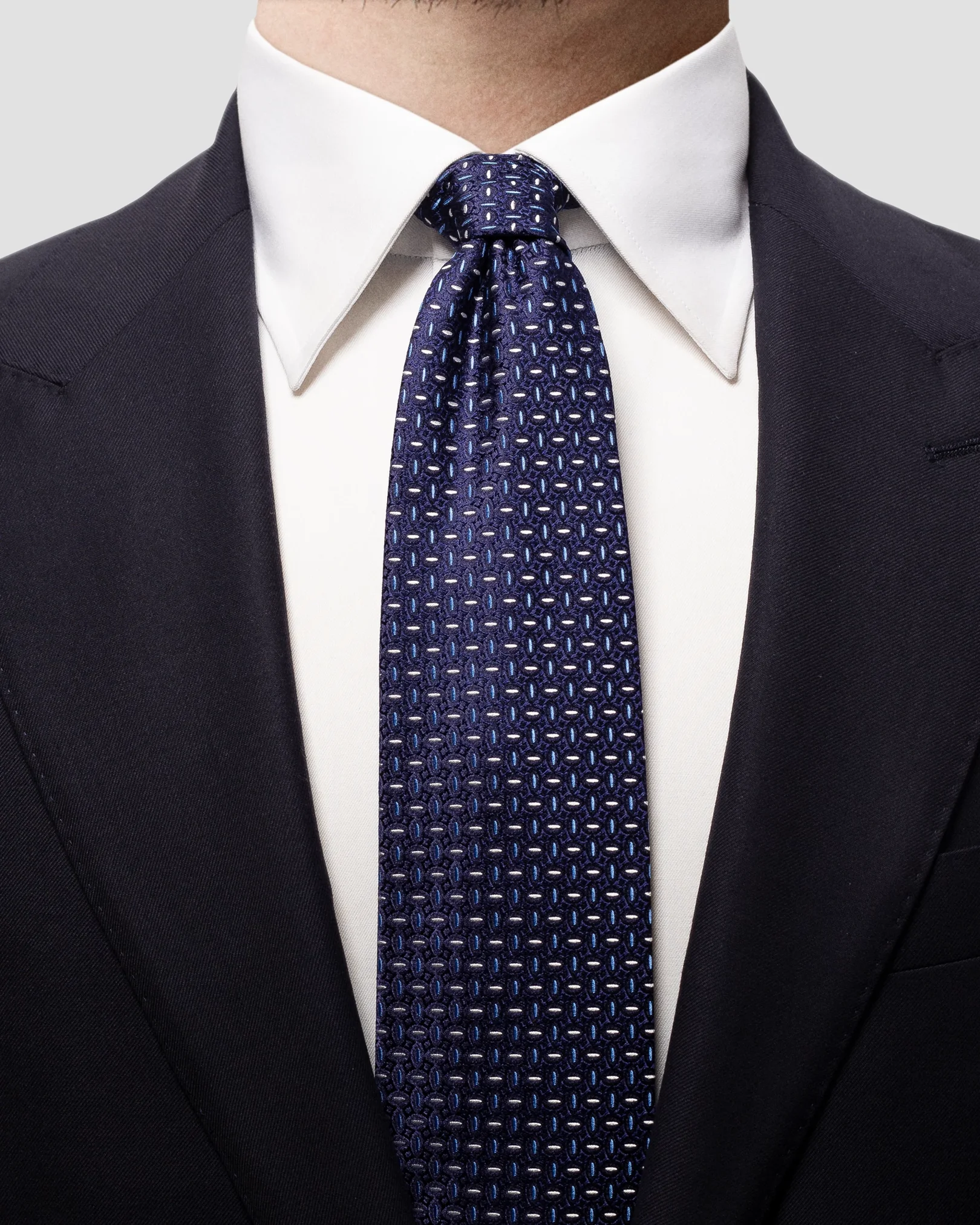 Eton - navy blue silk tie