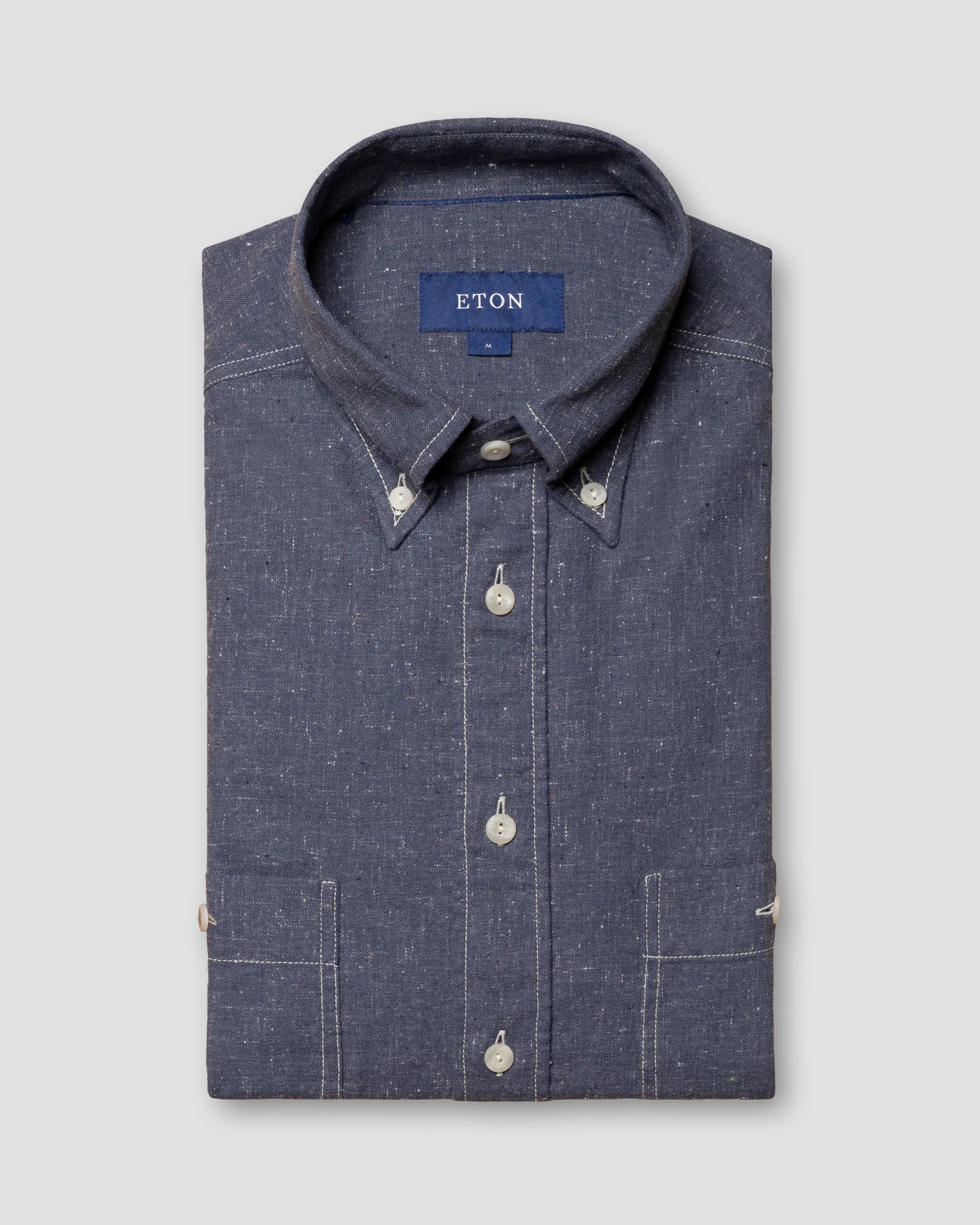 Eton - dark blue indigo button down