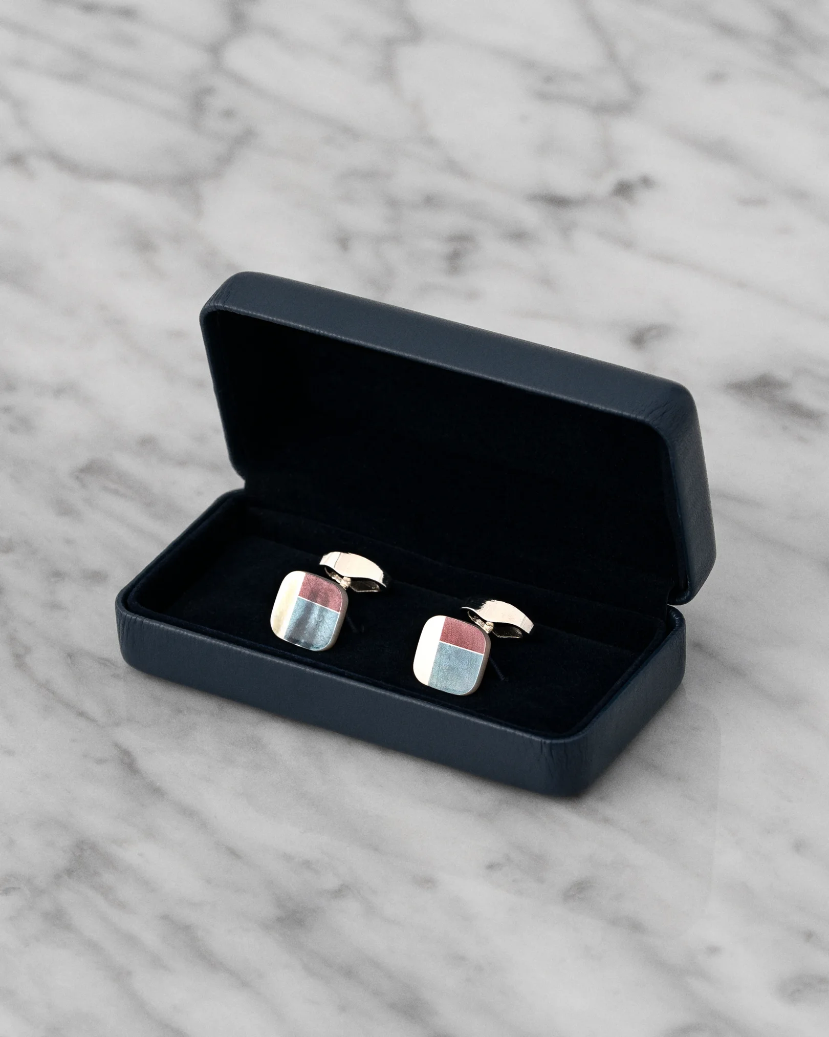 Eton - geometrical mop square cufflinks