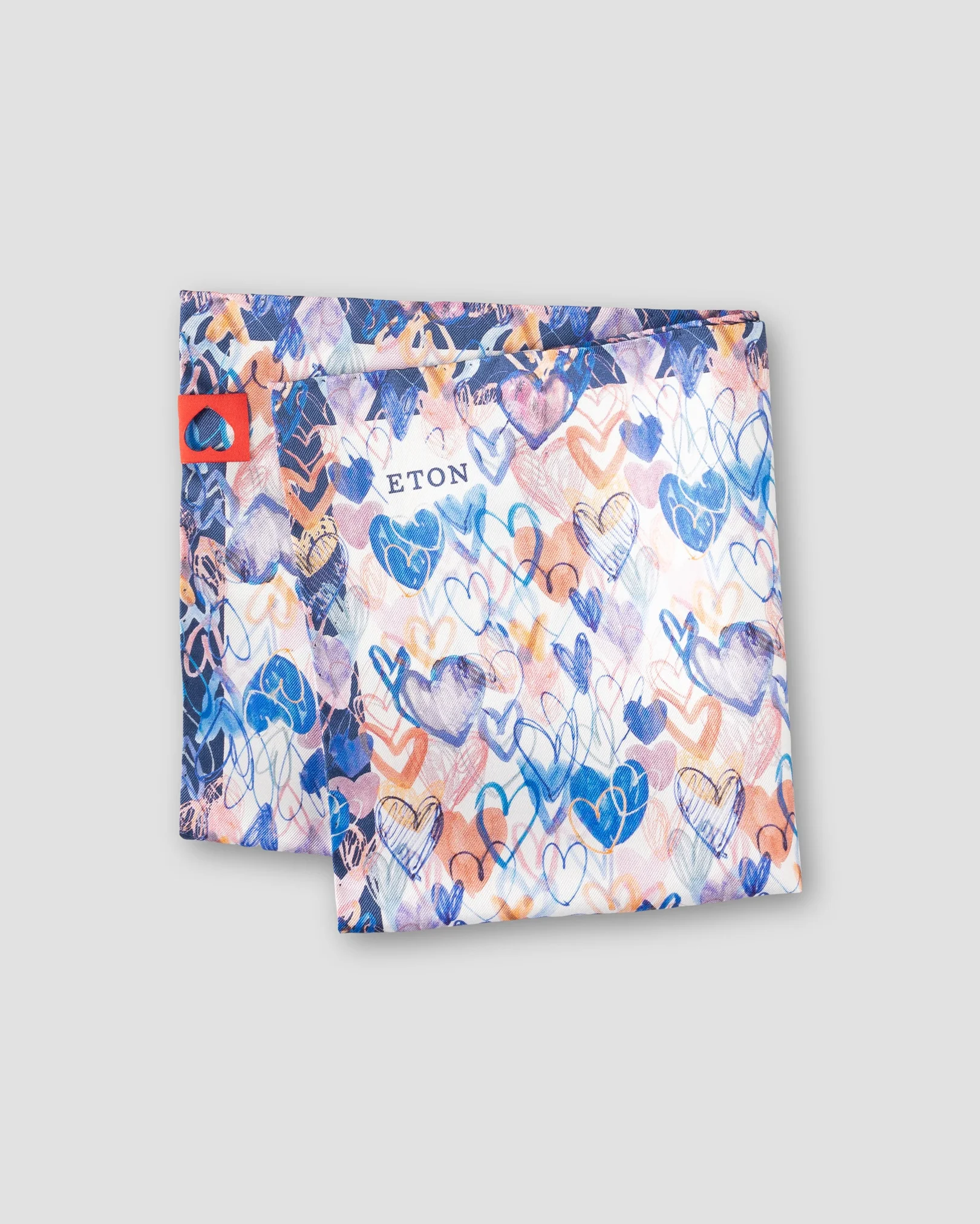 Eton - valentines print silk pocket square