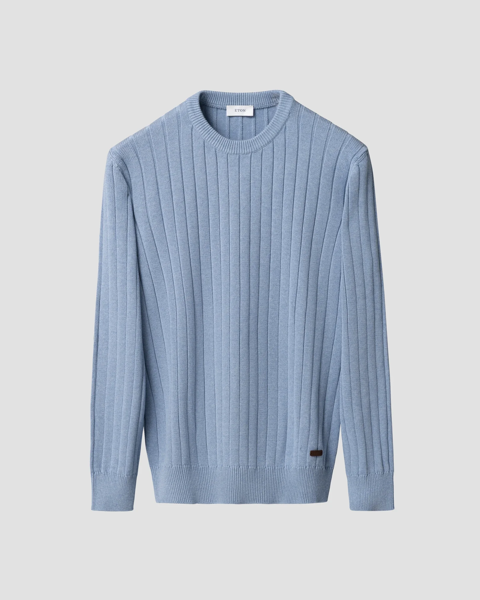 Eton - Cotton Structure Knit Crew Neck