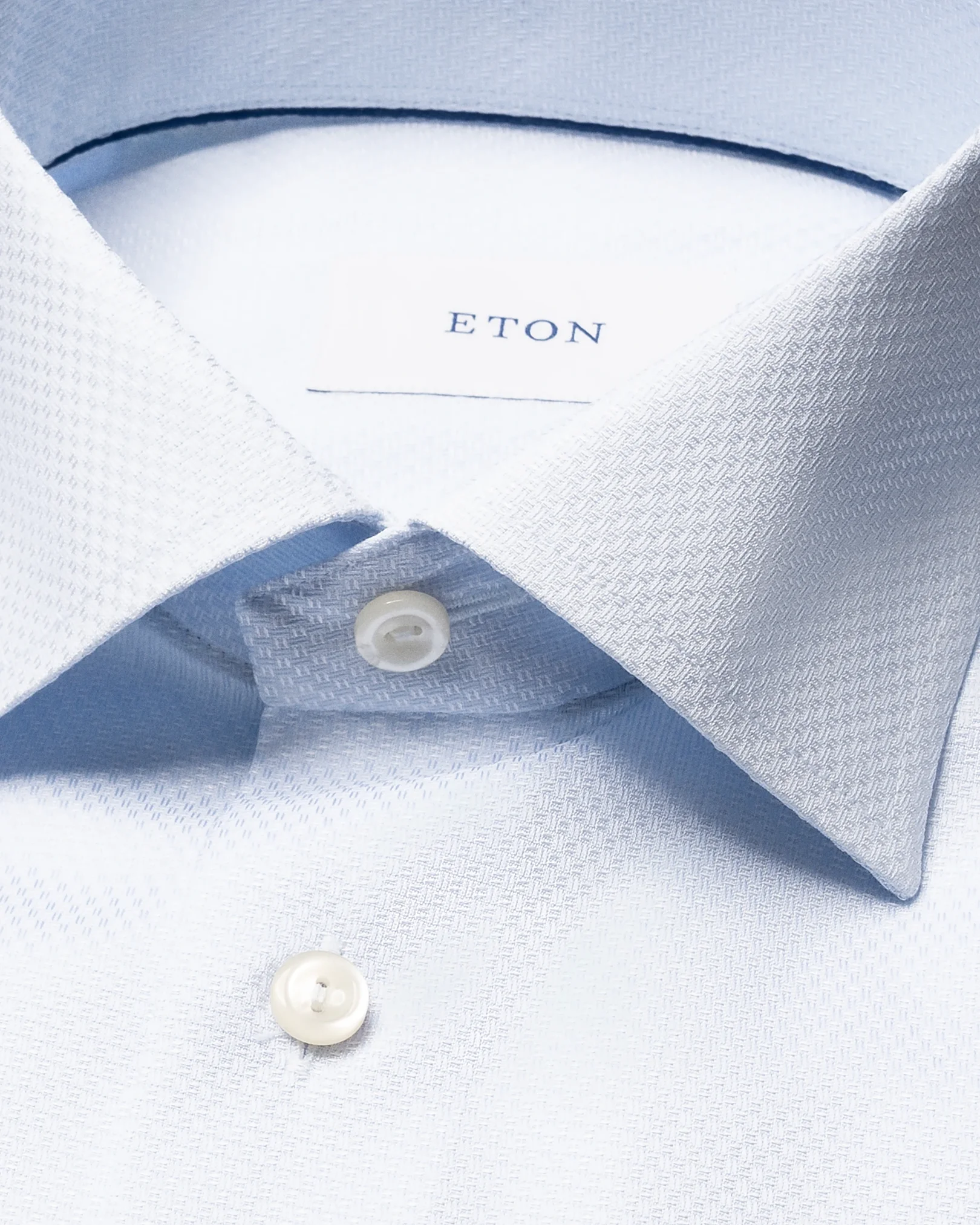 Eton - semi solid cotton tencel tm lyocell shirt light blue 261
