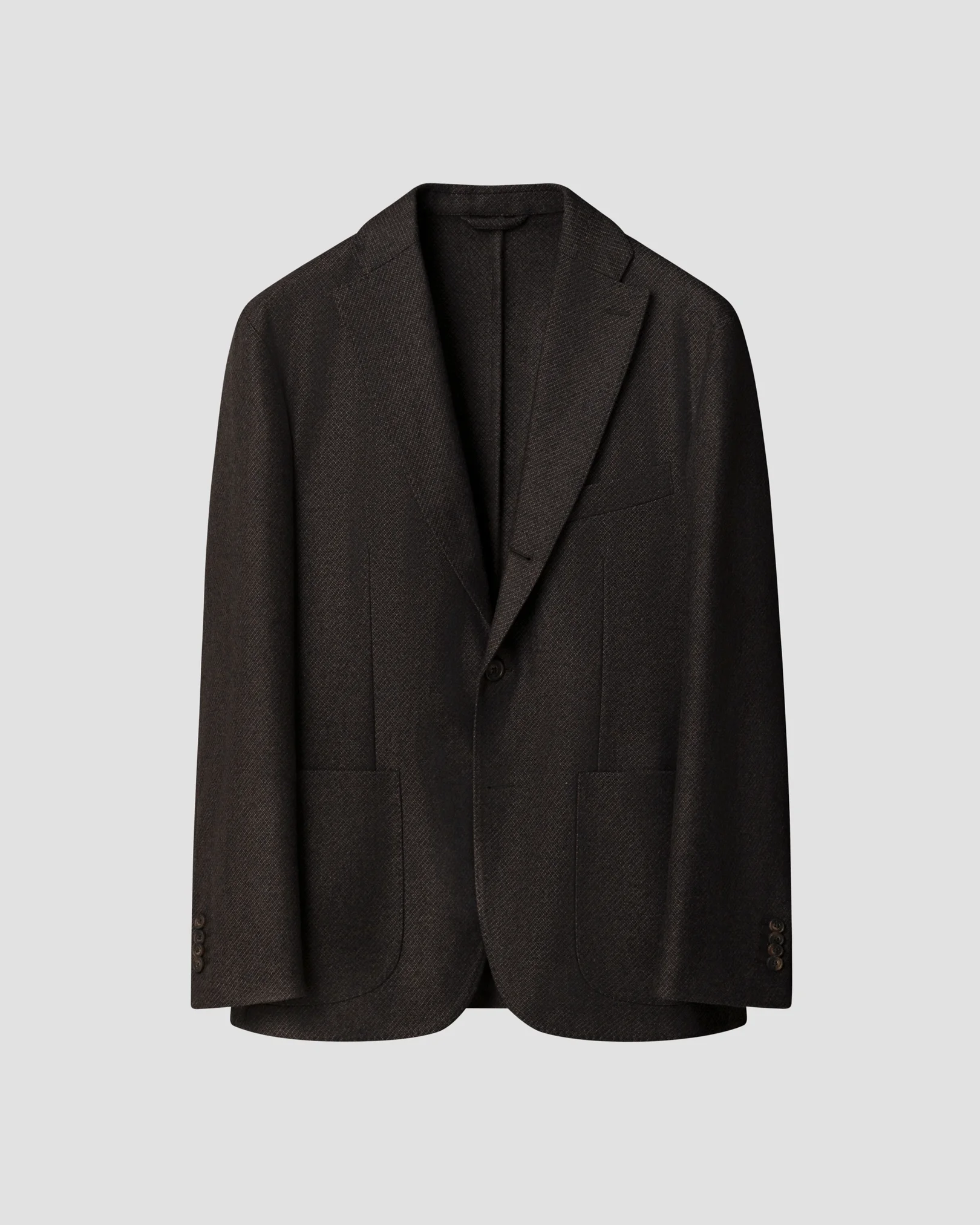 Eton - dark brown wool cashmere soft jacket
