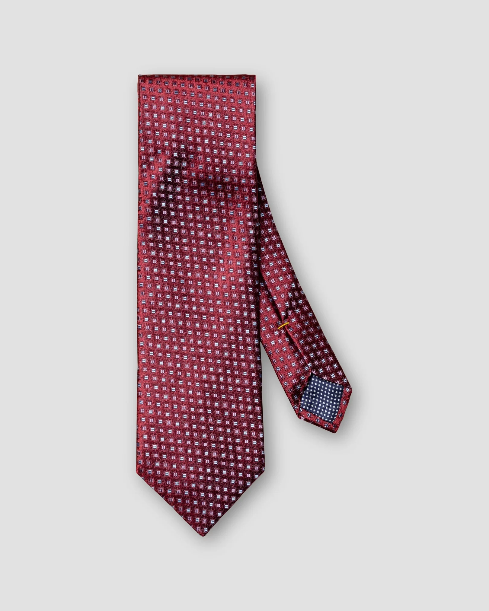 Eton - dark red geometric silk tie