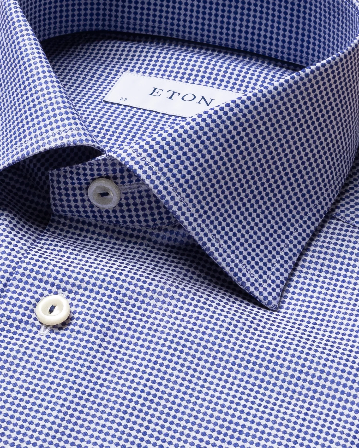 Blue Dots Weave Shirt - Eton