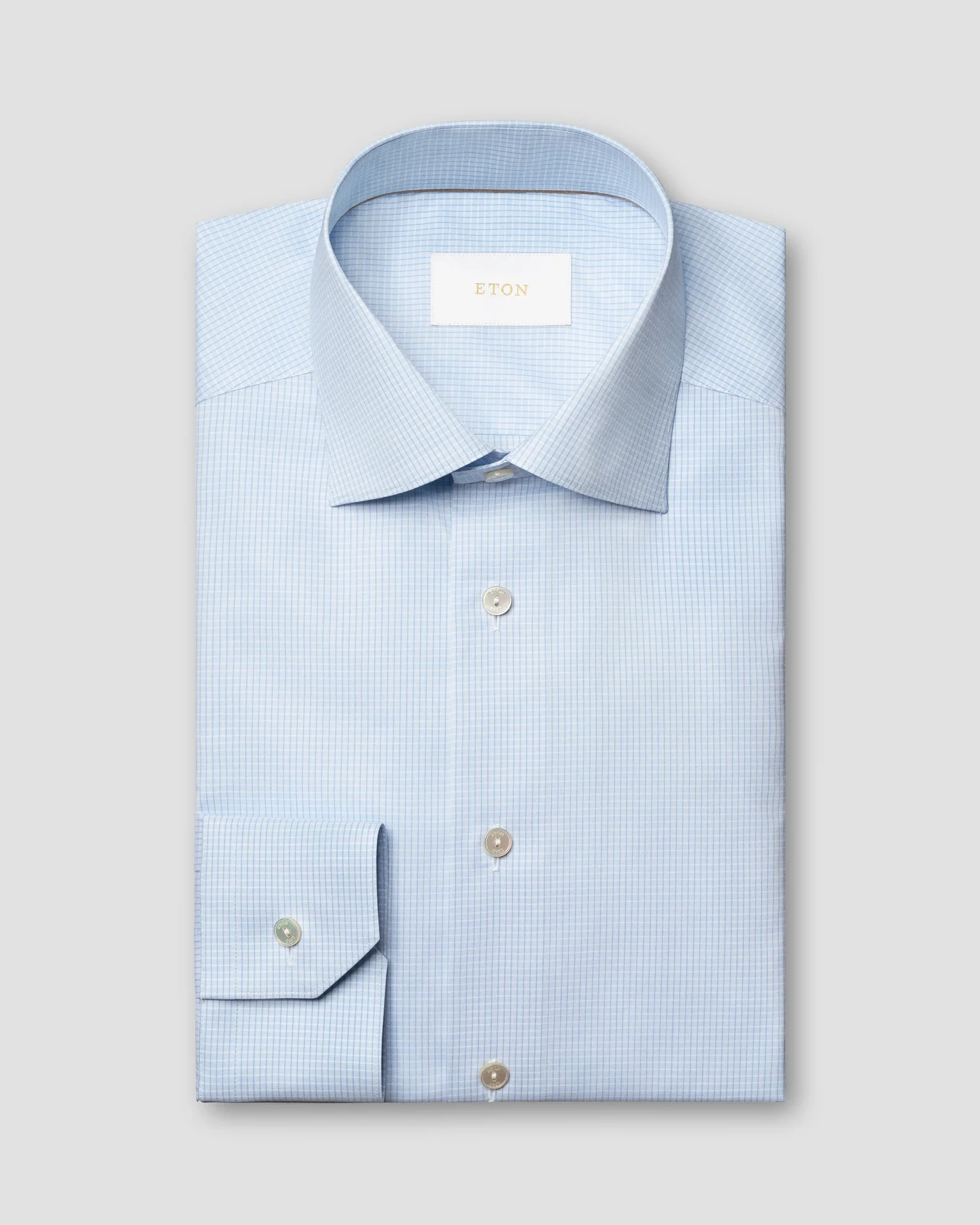 Eton - Micro Check Supima 120 Twill Shirt