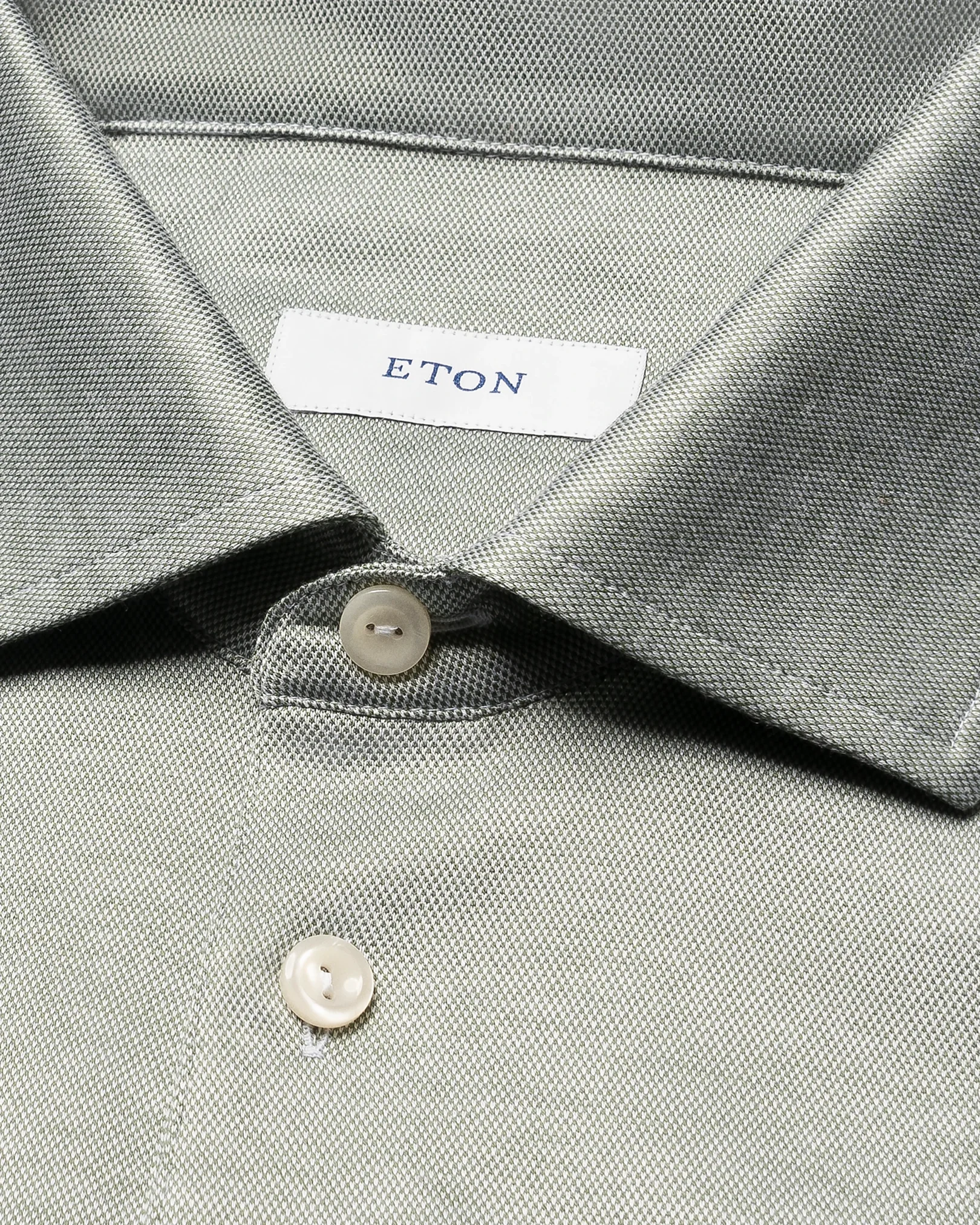 Eton - mid green jacquard filo di scozia polo shirt