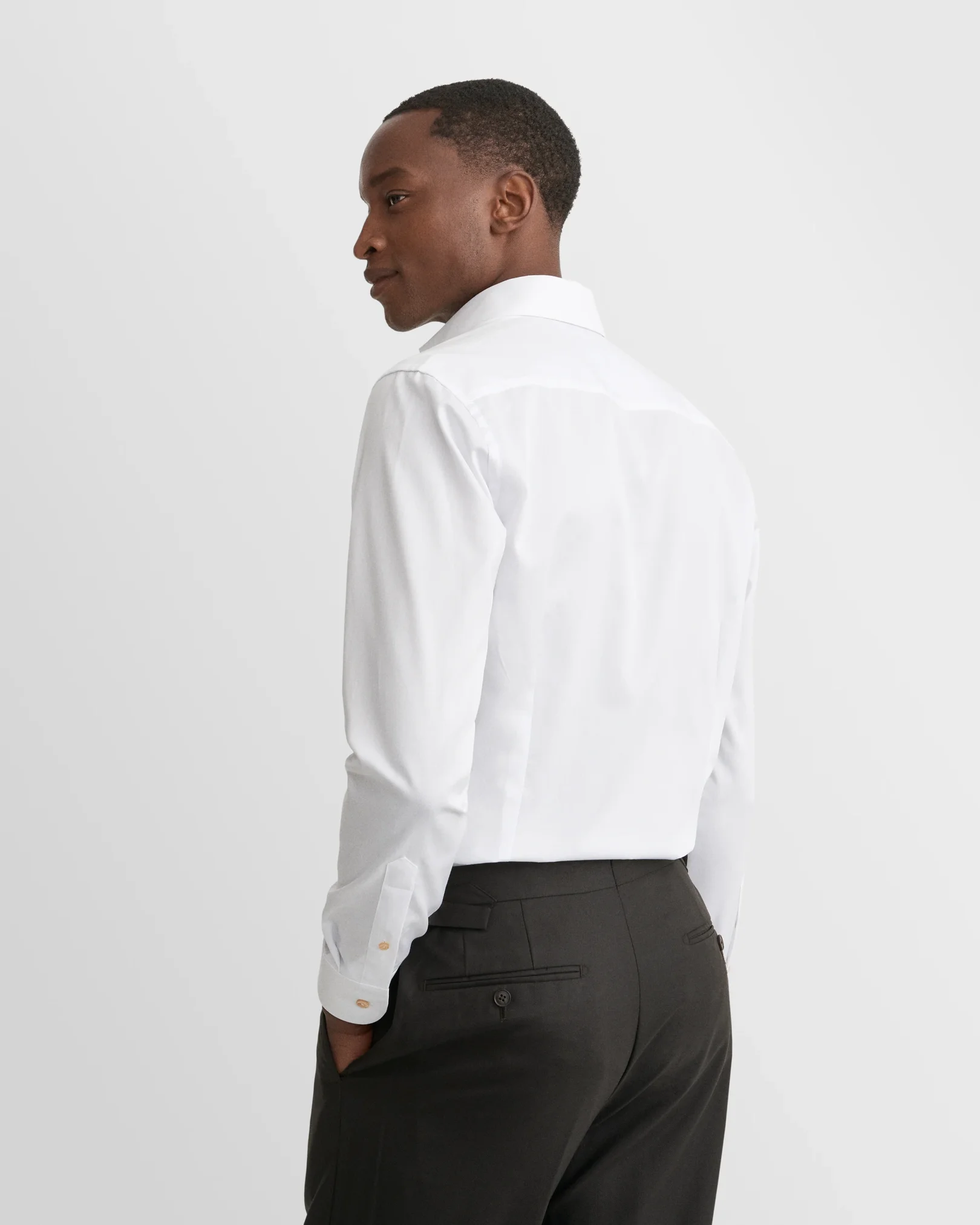 Eton - white geometric effect signature twill shirt 263