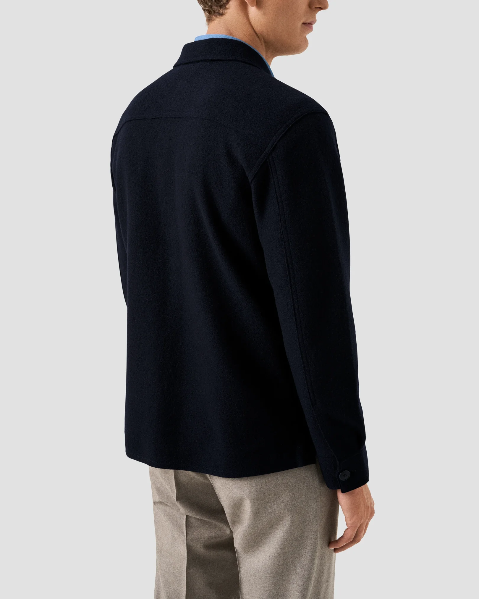 Eton - boiled wool overshirt 256