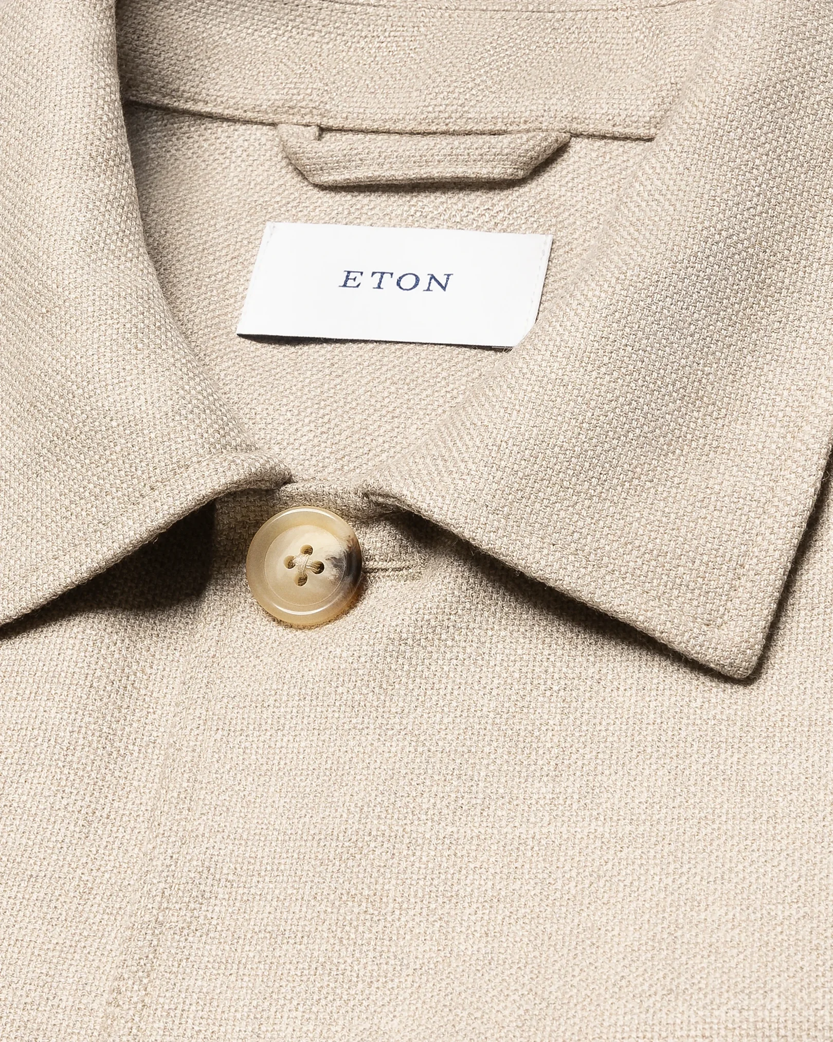Eton - beige four pocket wool cashmere overshirt