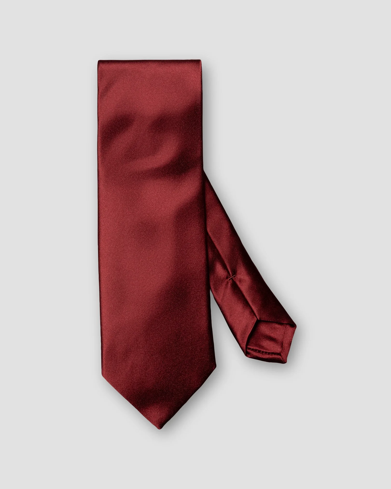 Eton - dark red solid silk tie