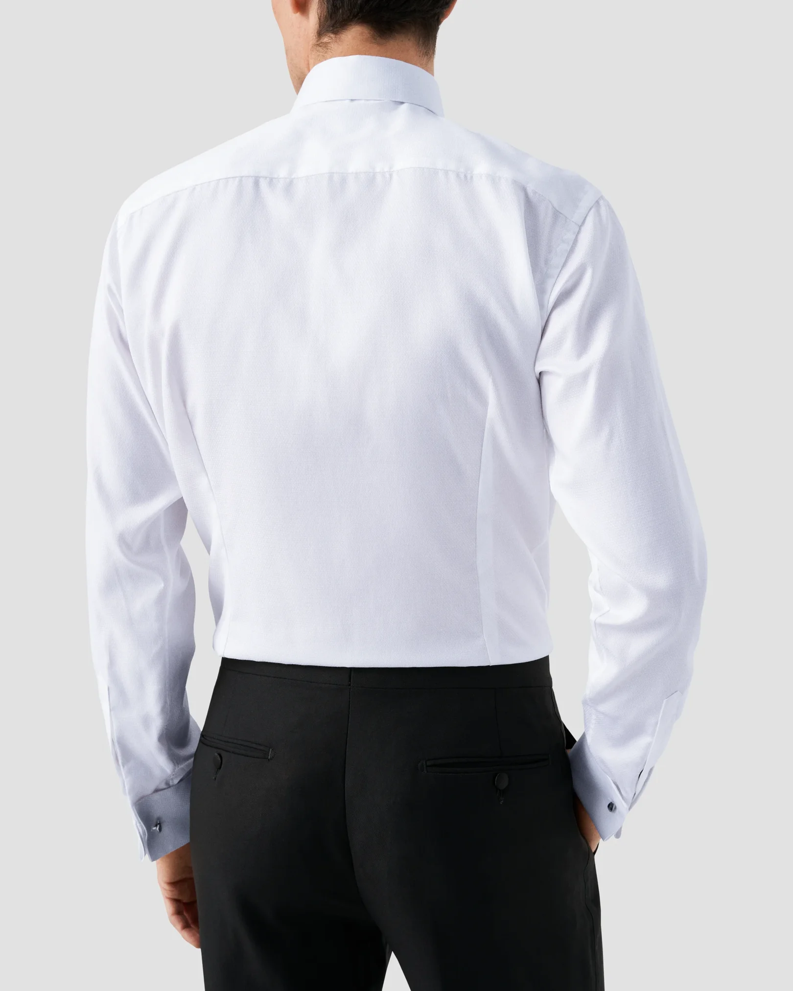 Eton - Chemise de cérémonie en dobby blanc