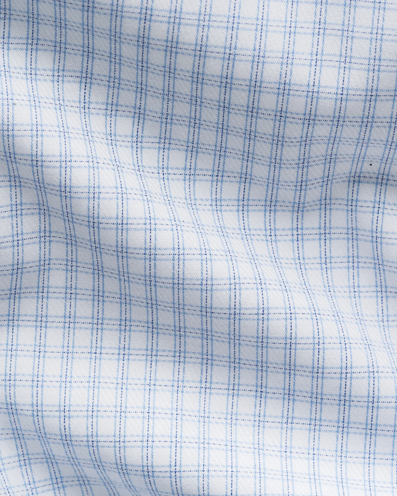 Eton - light blue check supima 263