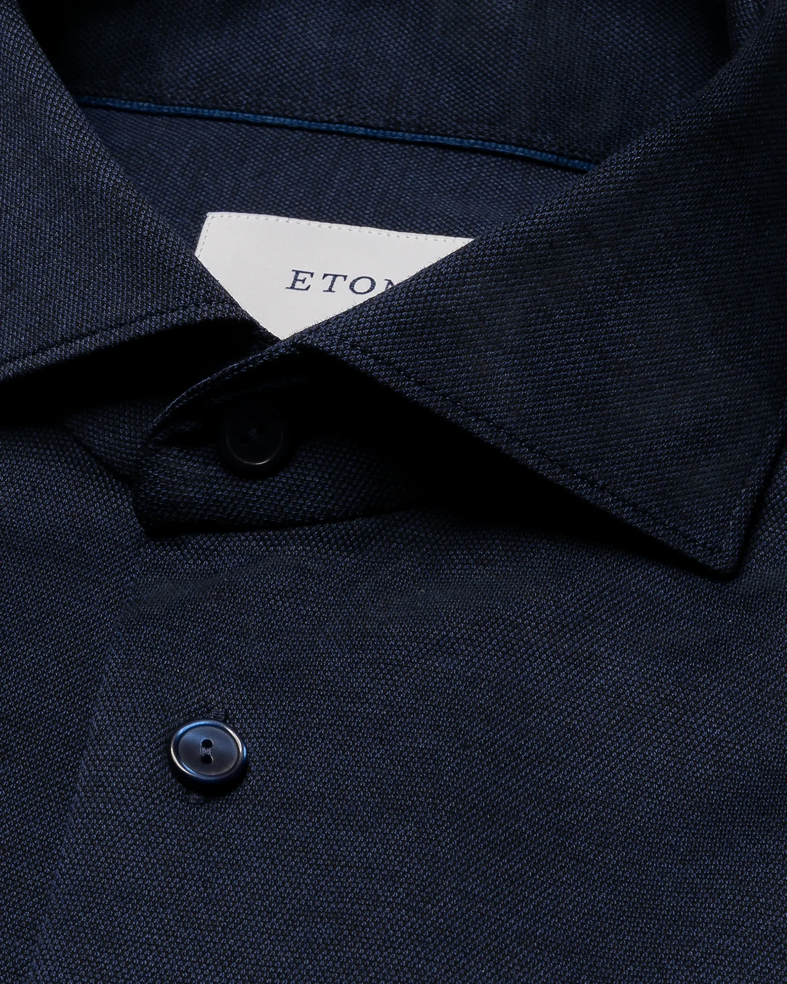 Eton - navy filo di scozia knit shirt 261