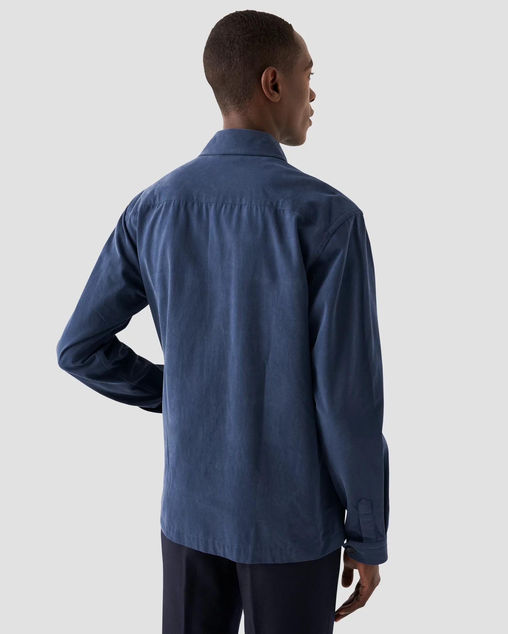 Eton - navy blue moleskin overshirt