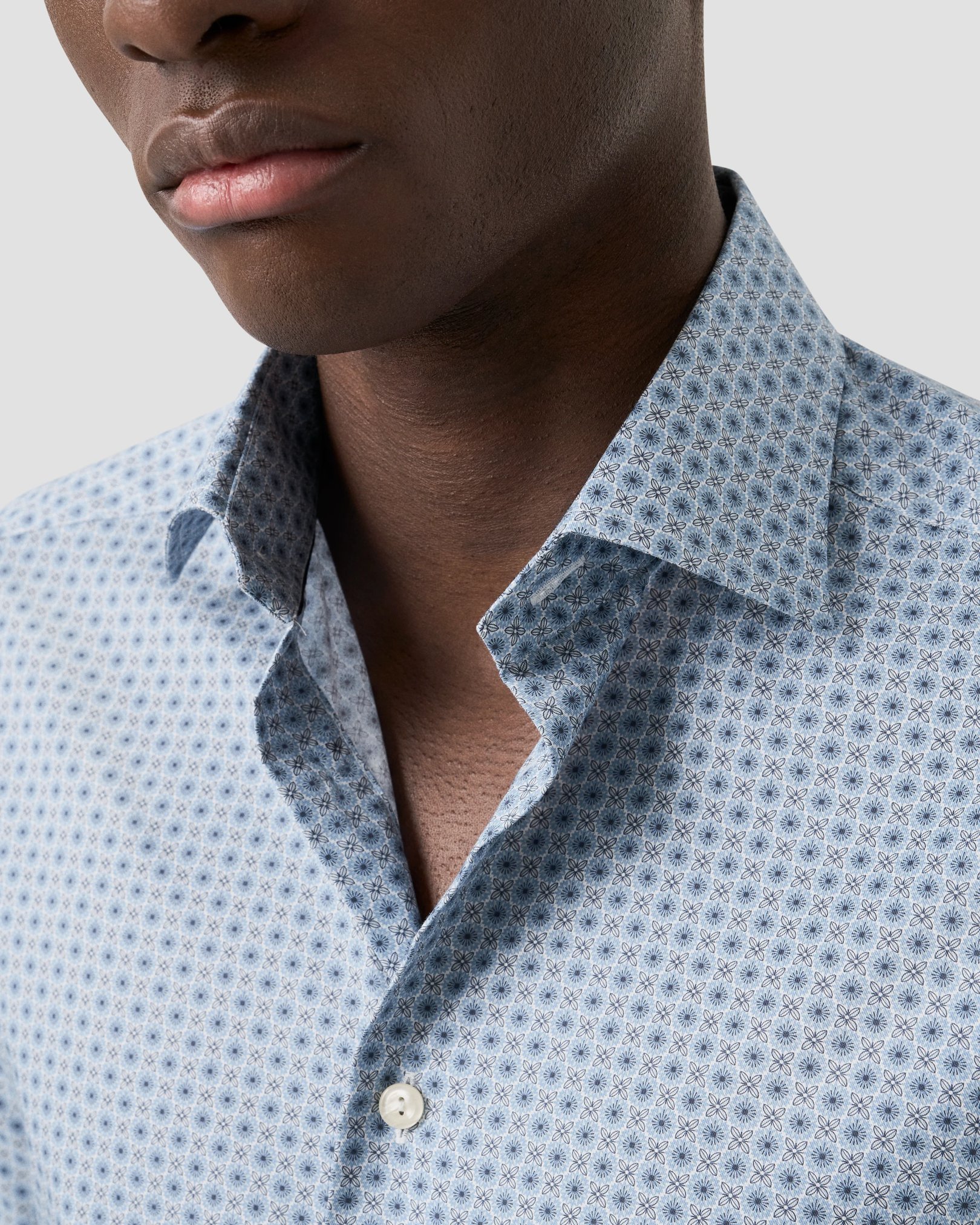 Eton - Micro Floral Print Signature Twill Shirt