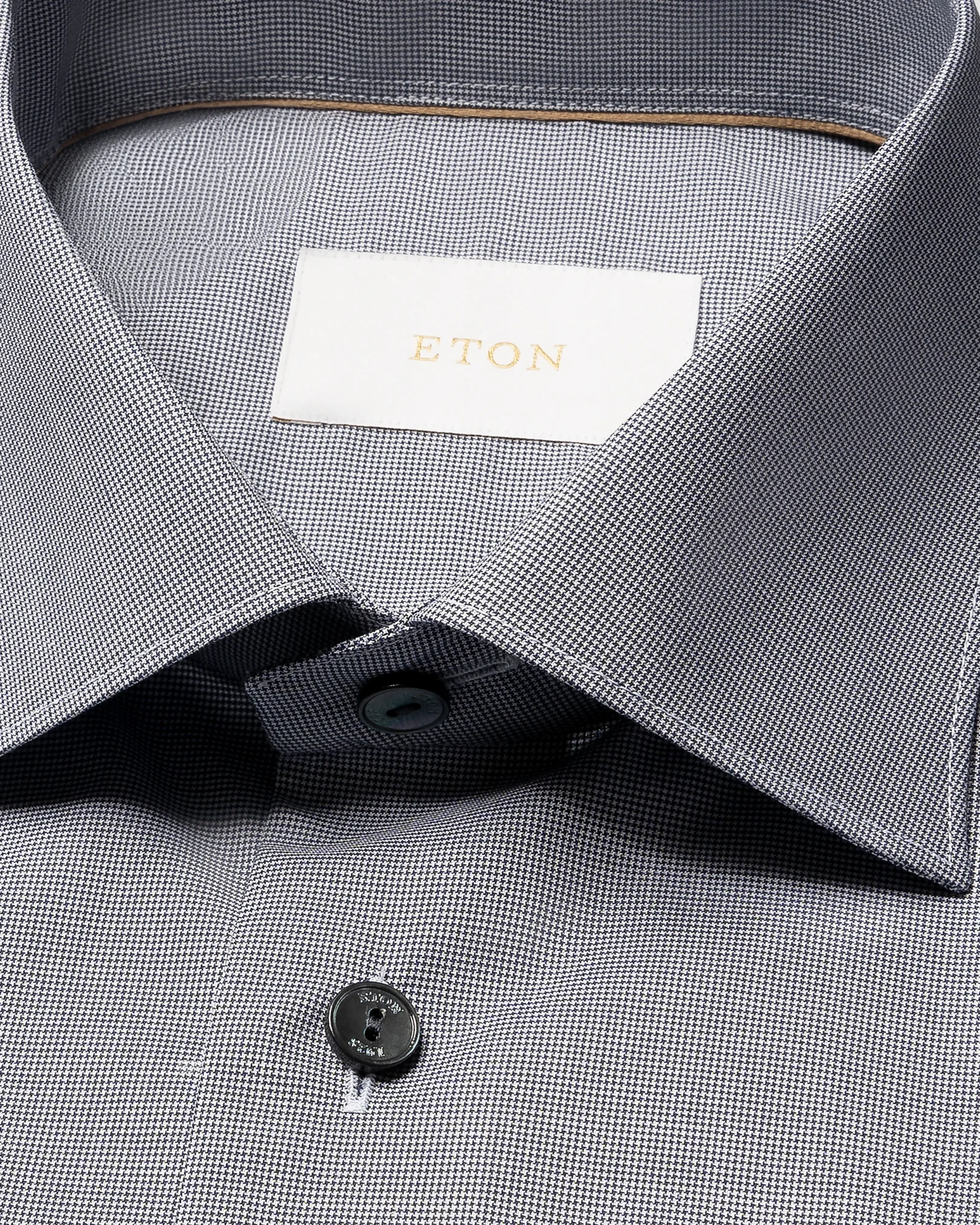Eton - navy blue check supima 120 shirt
