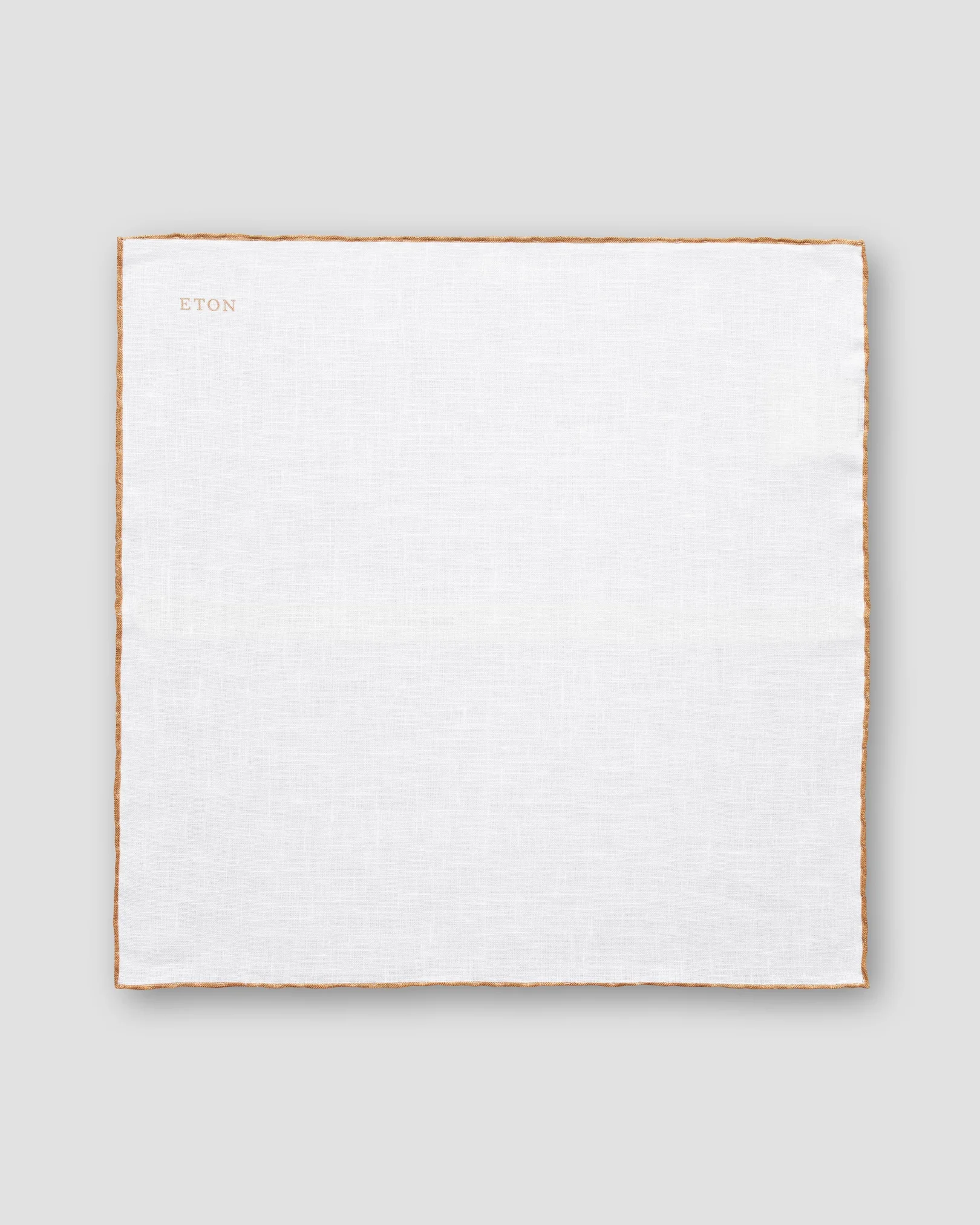 Eton - brown linen pocket square