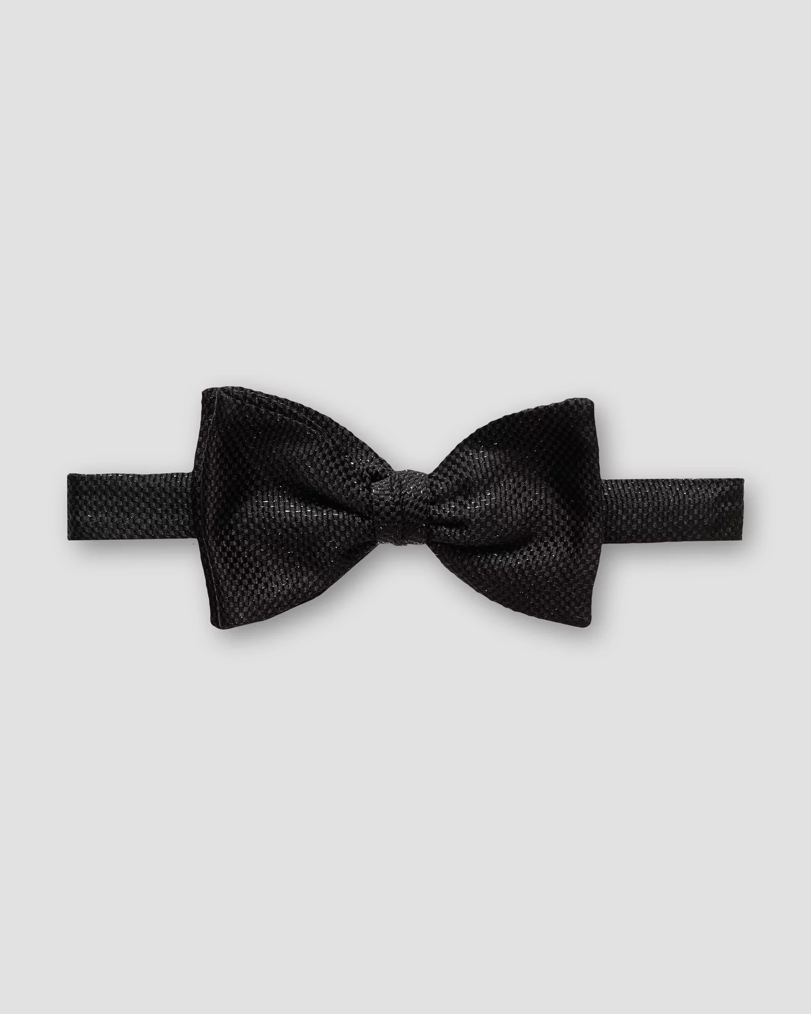 Black silk bow tie - ready tied