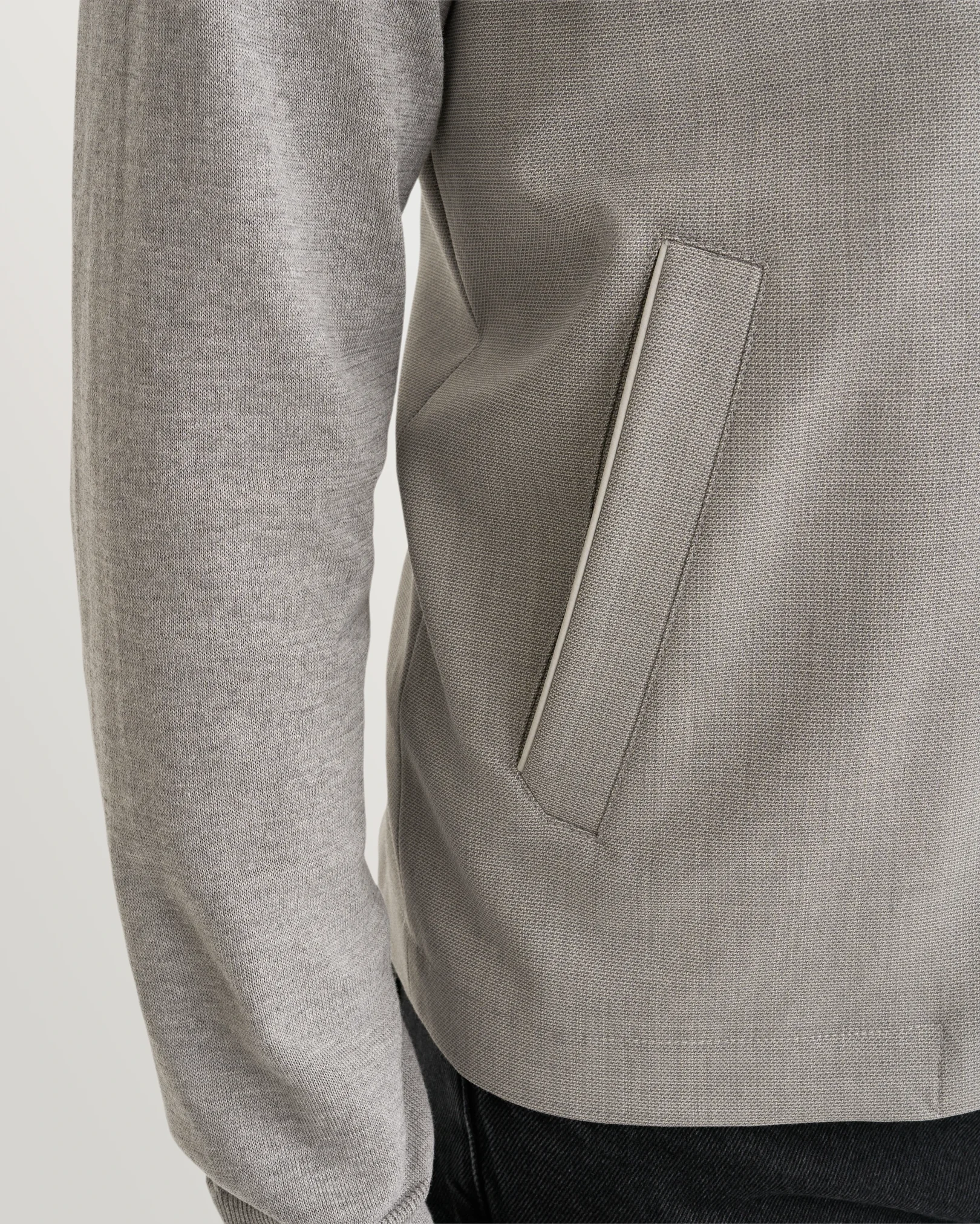 Eton - light grey lana tech hopsack vest