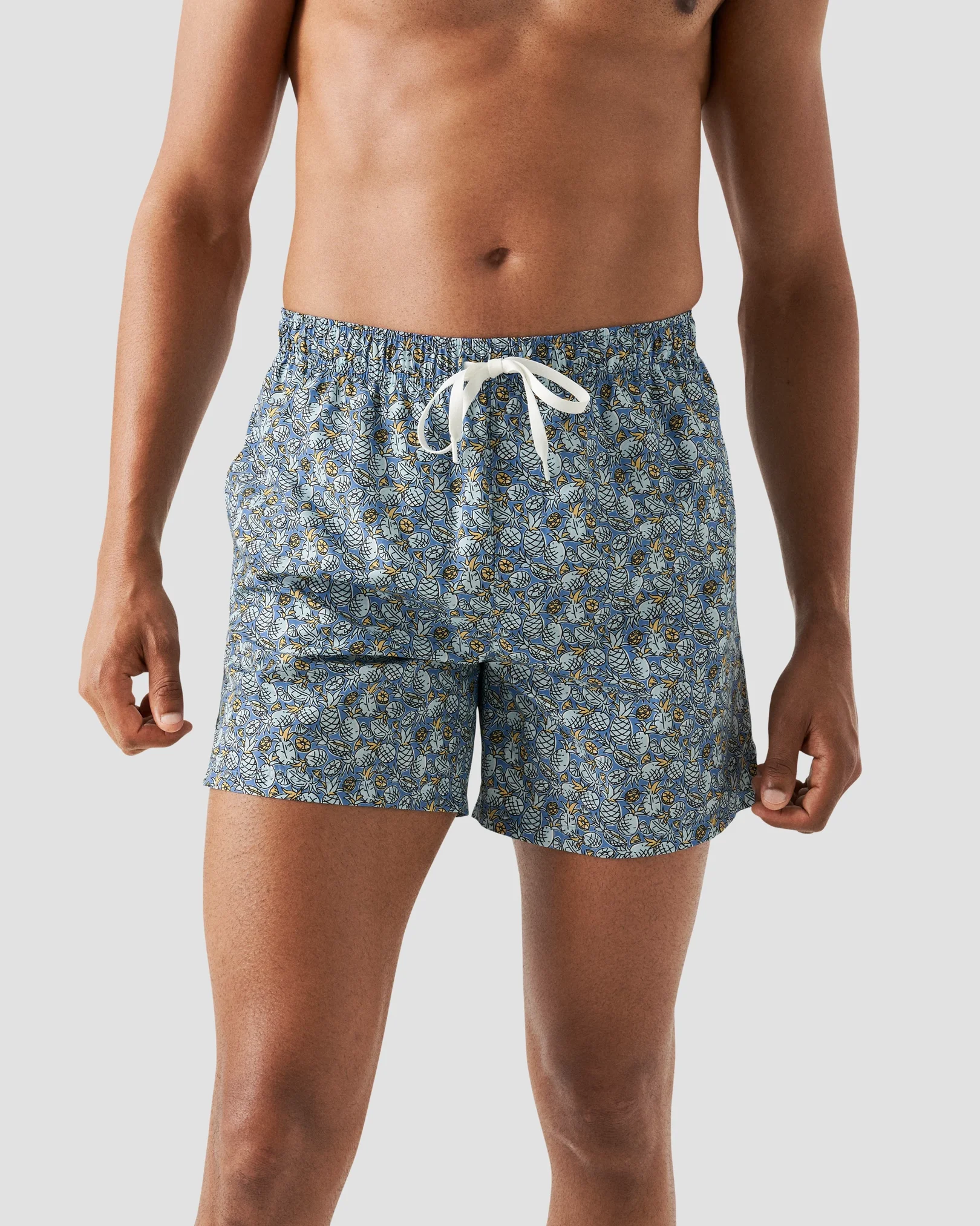 Eton - mid blue pineapple swimshorts